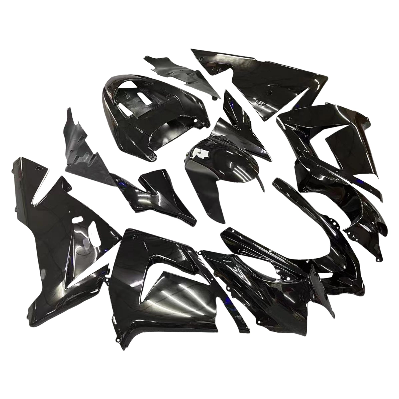 Kit de carénage noir brillant Kawasaki Zx10R 2004-2005