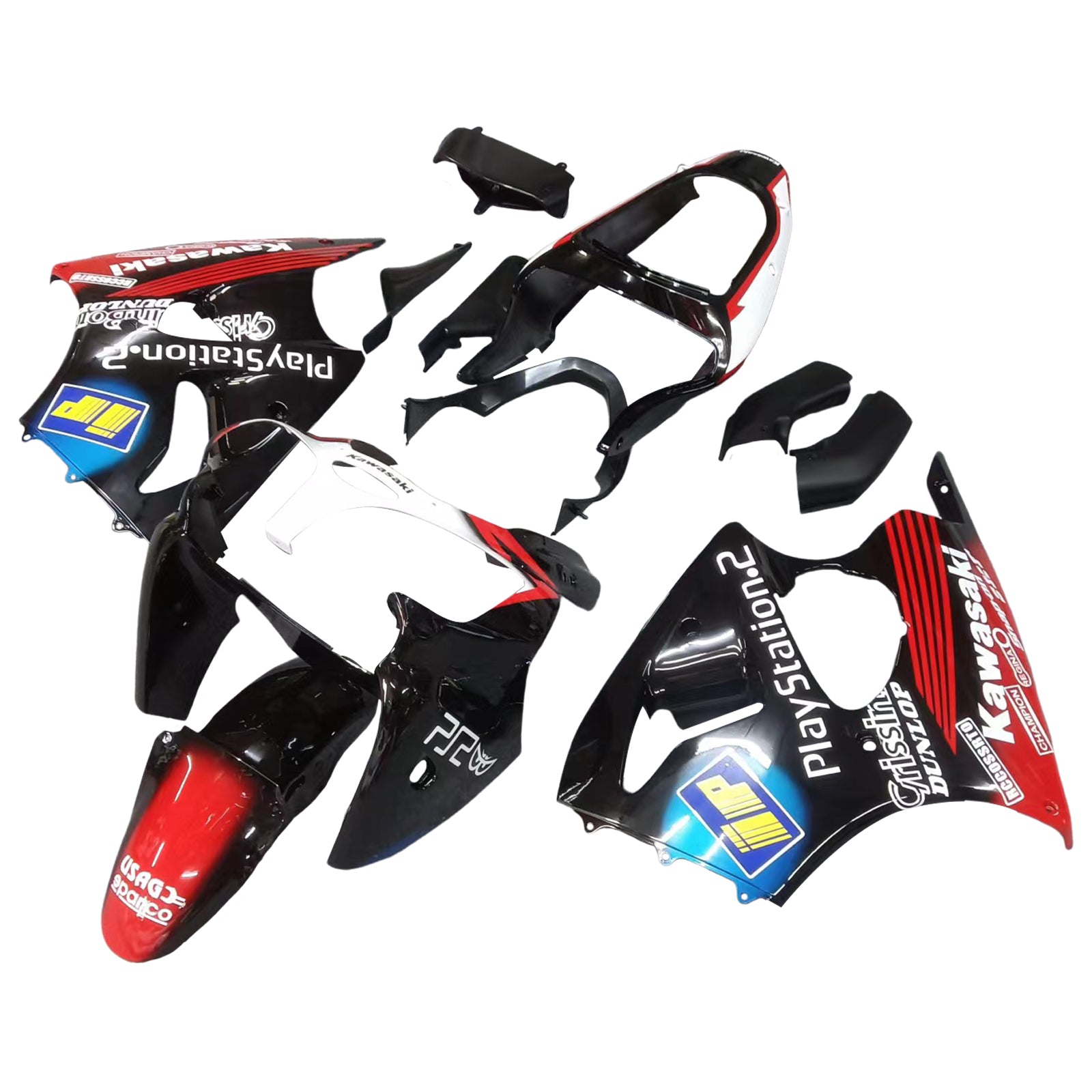 Kit de carénage Kawasaki ZX6R 636 ZZR600 2000-2002 2005-2008