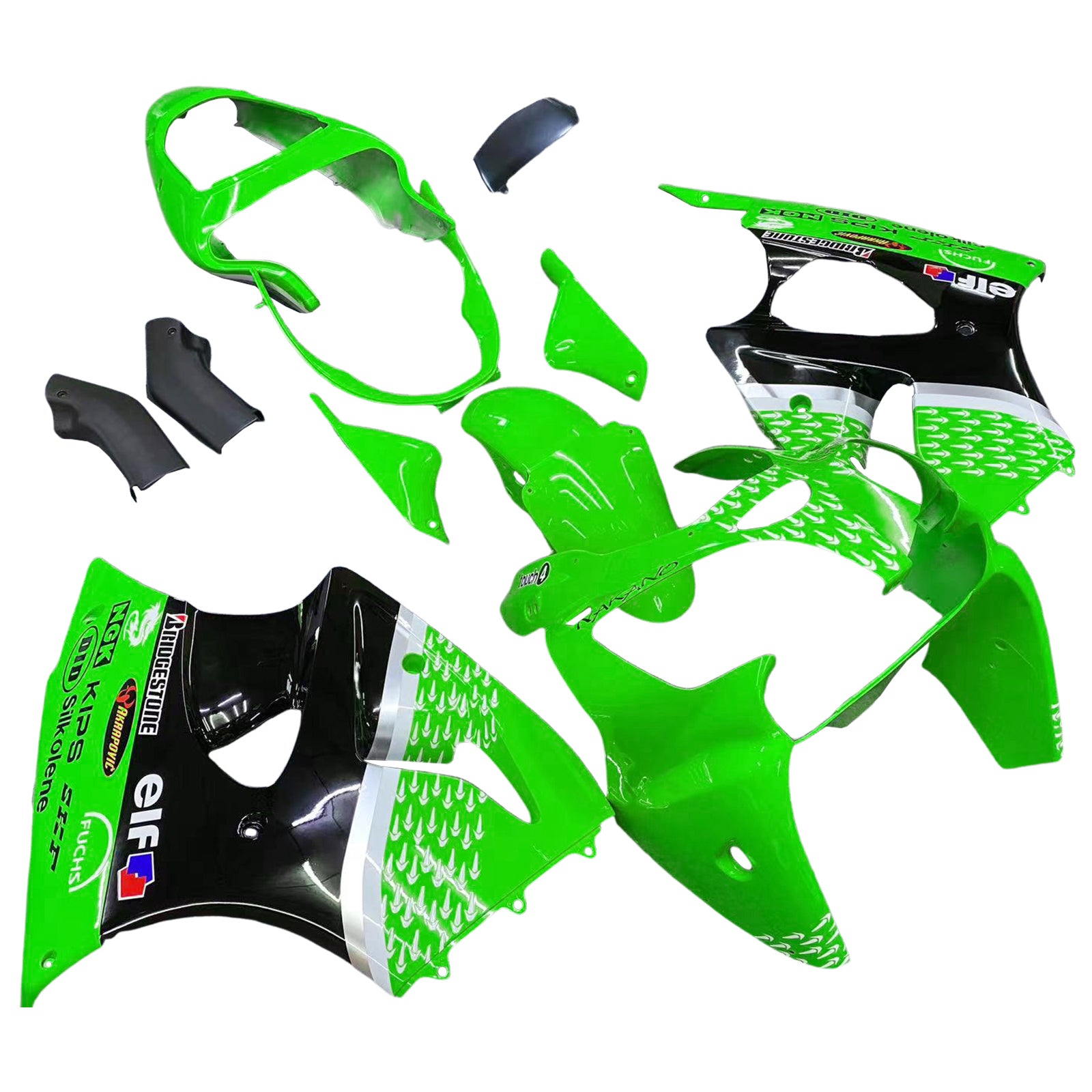 2000-2002 Kawasaki ZX6R 636 2005-2008 ZZR600 Injection Fairing Kit Bodywork#119