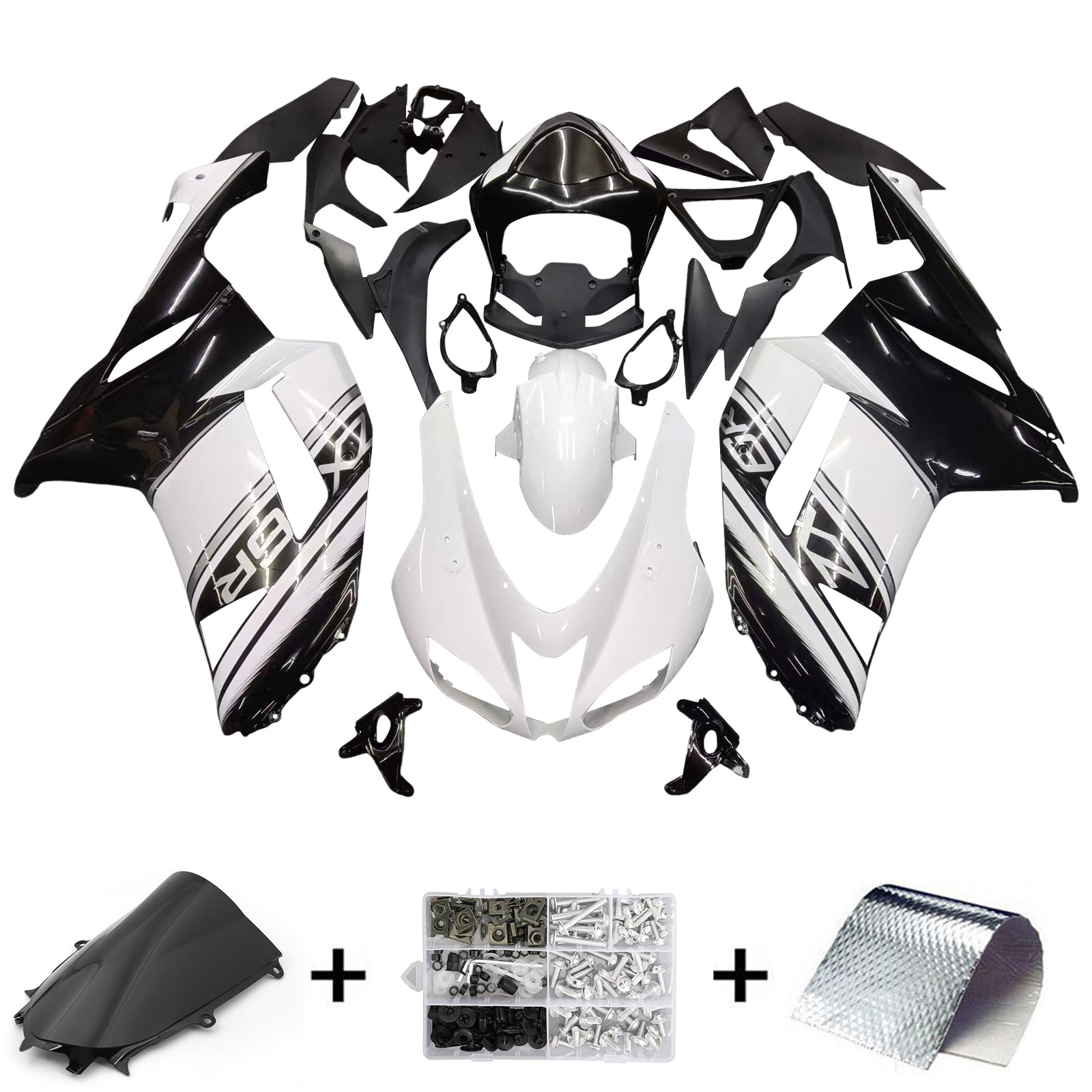 2007-2008 Kawasaki ZX6R 636 Injection Fairing Kit Bodywork Plastic ABS #20