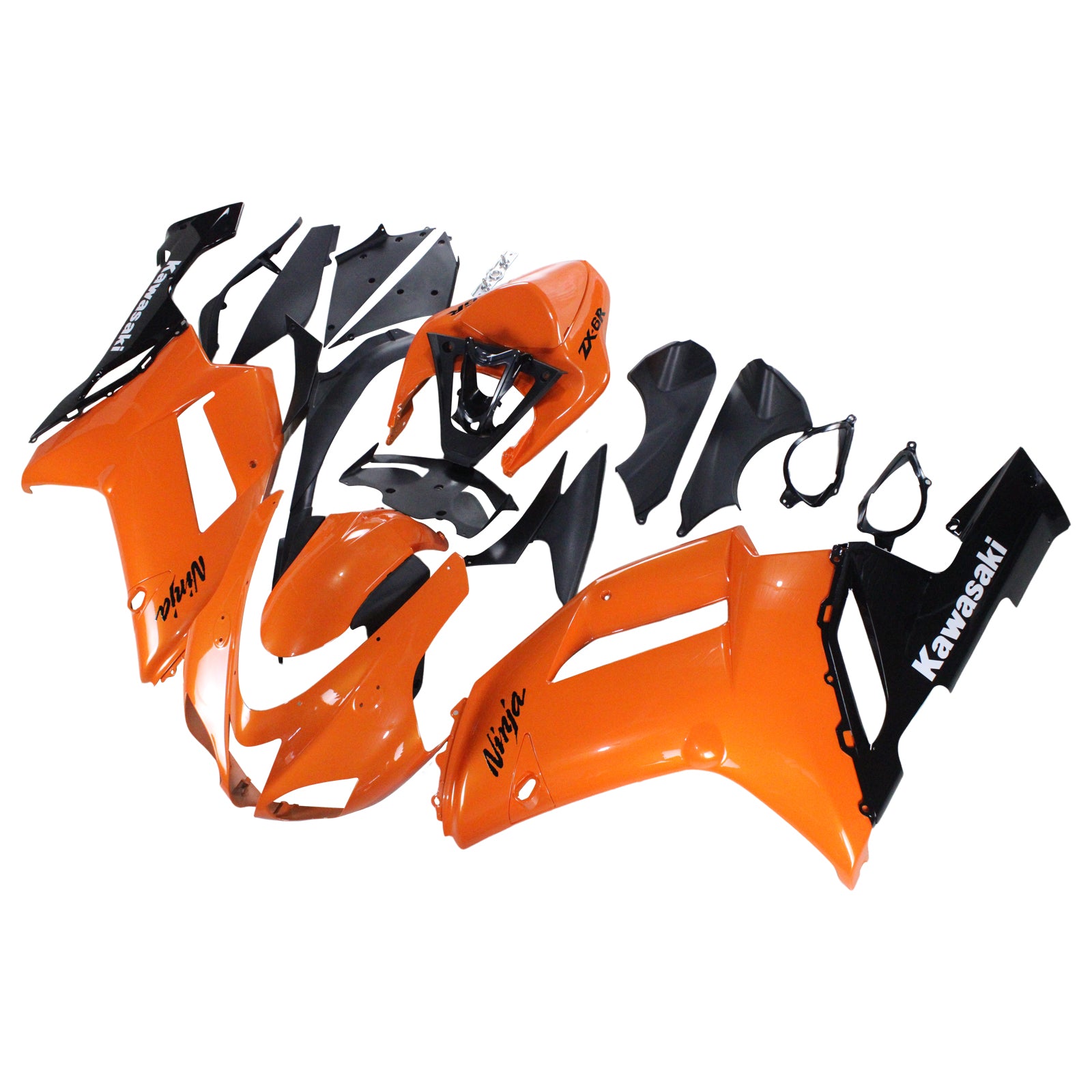 2007-2008 Kawasaki ZX6R 636 Kit de carenagem de injeção de AMOTOPT ABS PLÁSTICO DE PLÁSTICOS #115