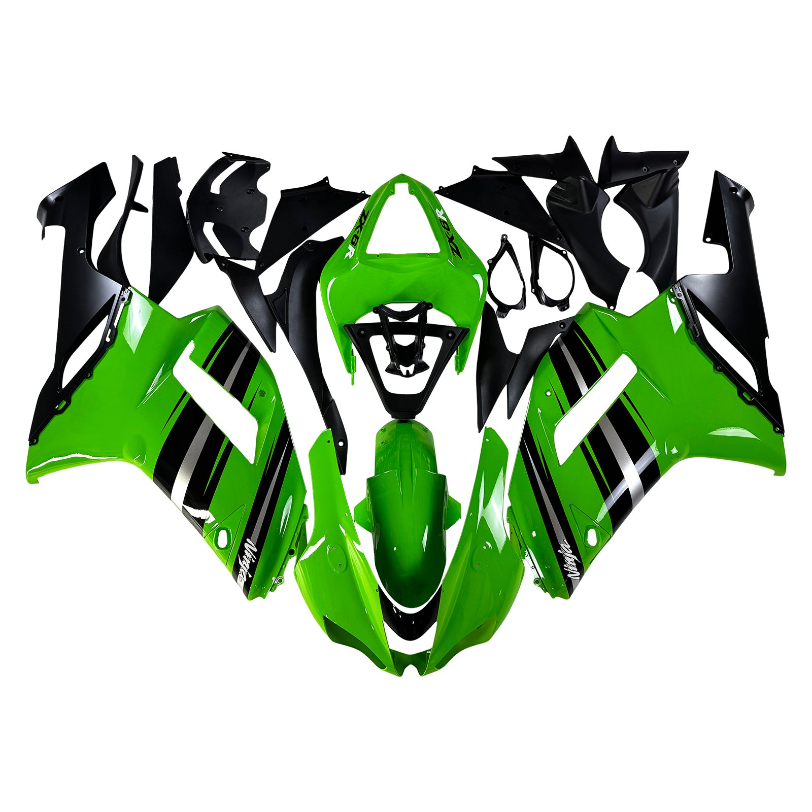 Injection Fairing Kit Bodywork Plastic ABS fit For Kawasaki ZX6R 636 2007-2008