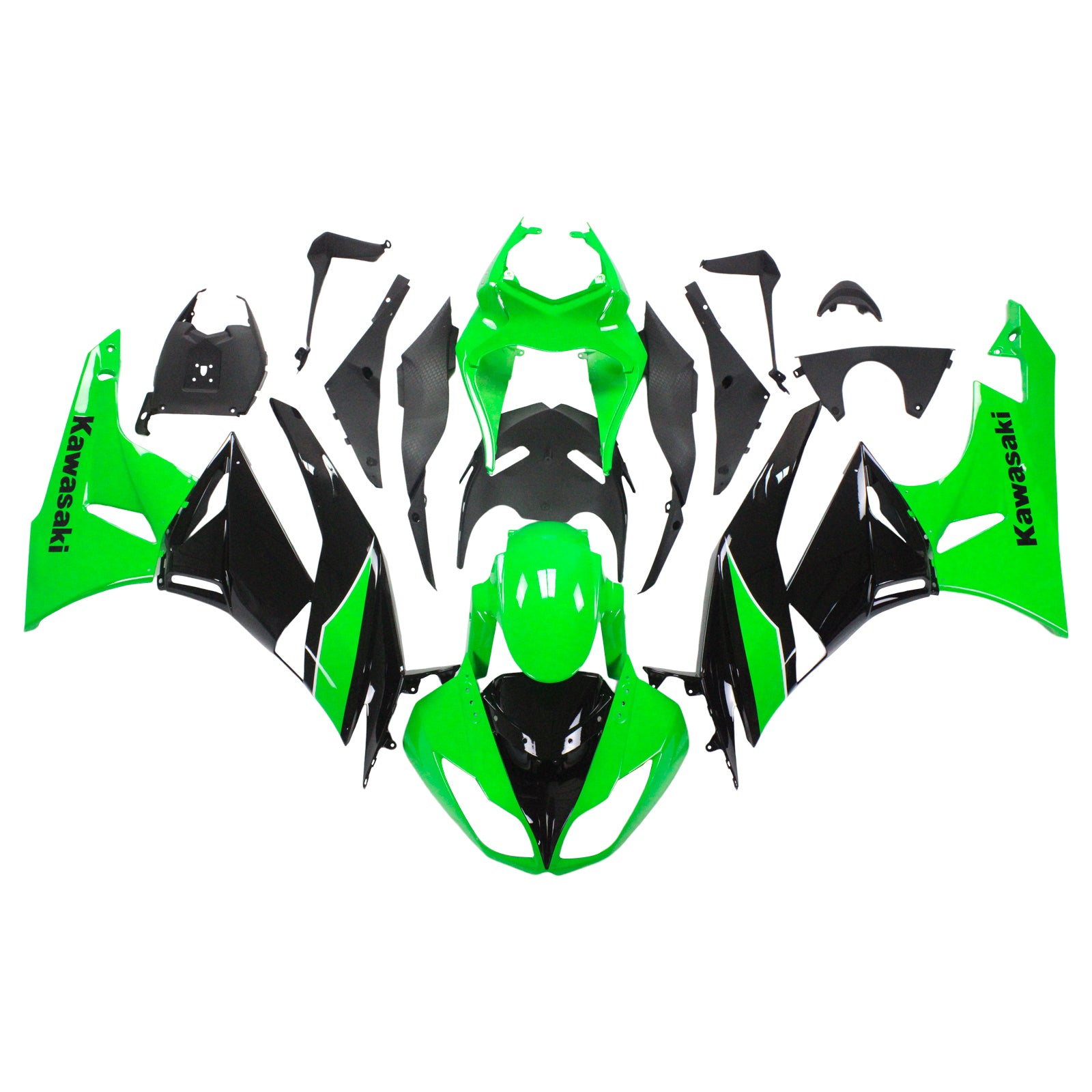 2009-2012 Kawasaki ZX6R 636 Amotopart Injection Fairing Kit Bodywork Plastic ABS #104