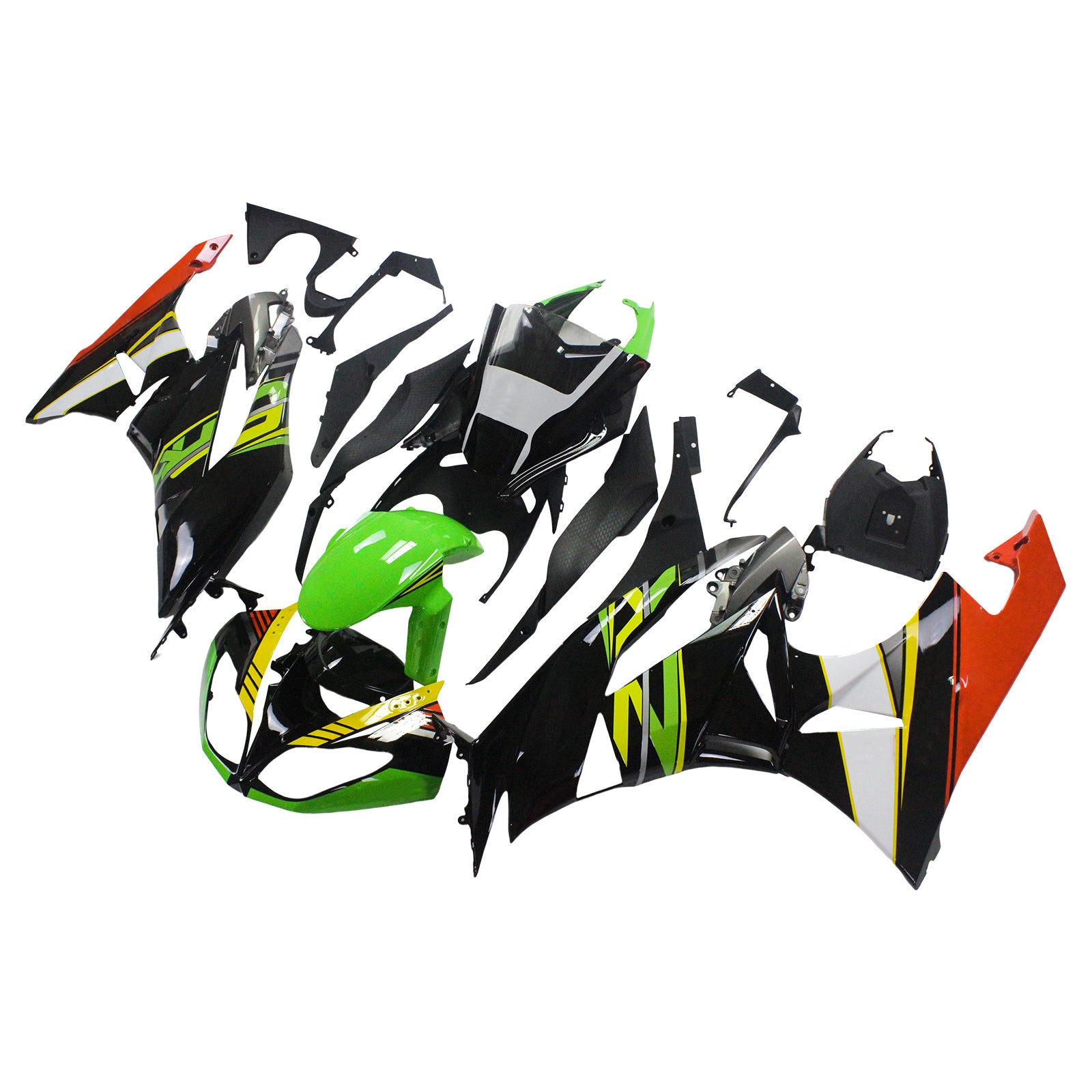 2009-2012 Kawasaki ZX6R 636 Amotopart vstrekovacia kapotážová súprava karosérií Plast ABS #116
