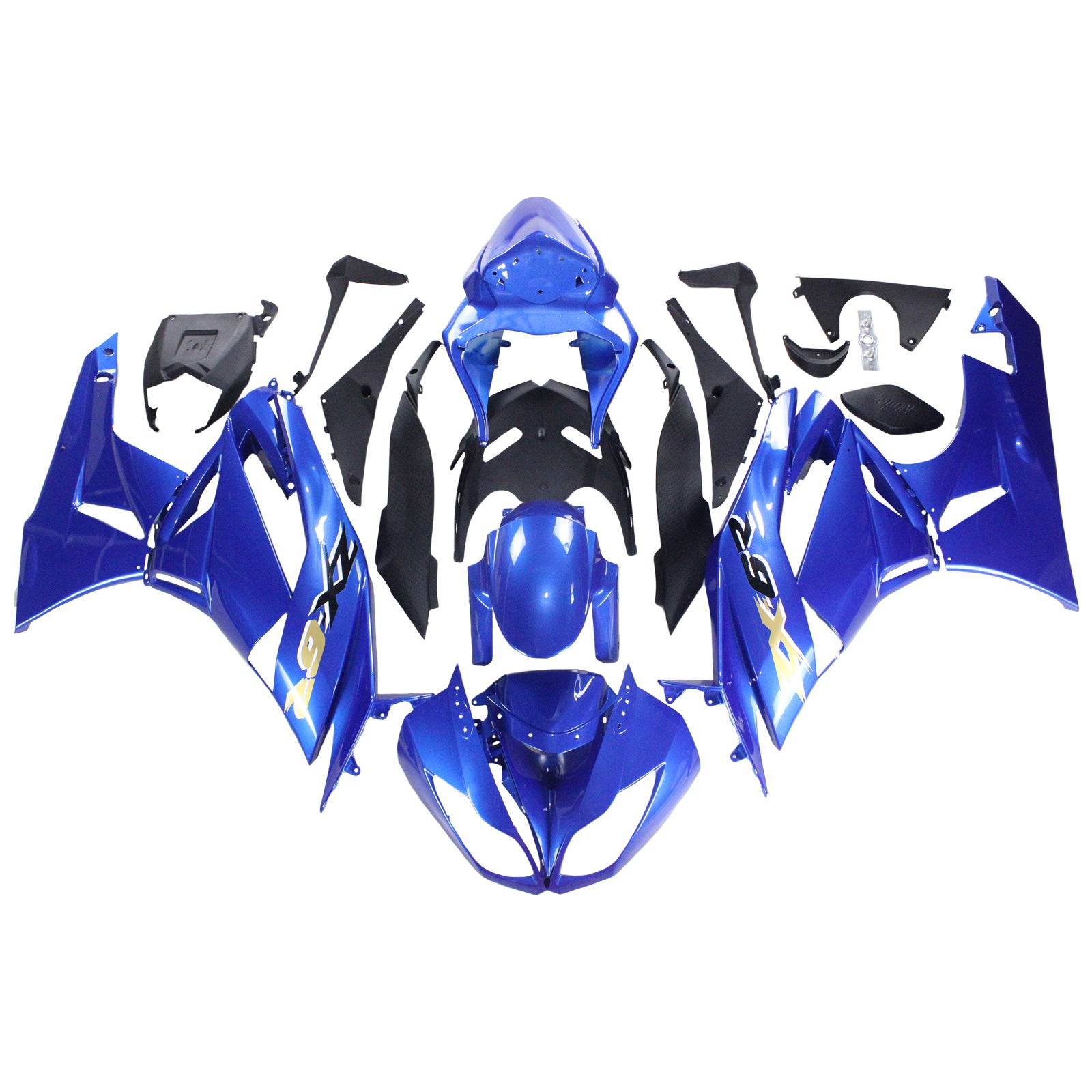 2009-2012 Kawasaki ZX6R 636 kåpesett Karosseri plast ABS