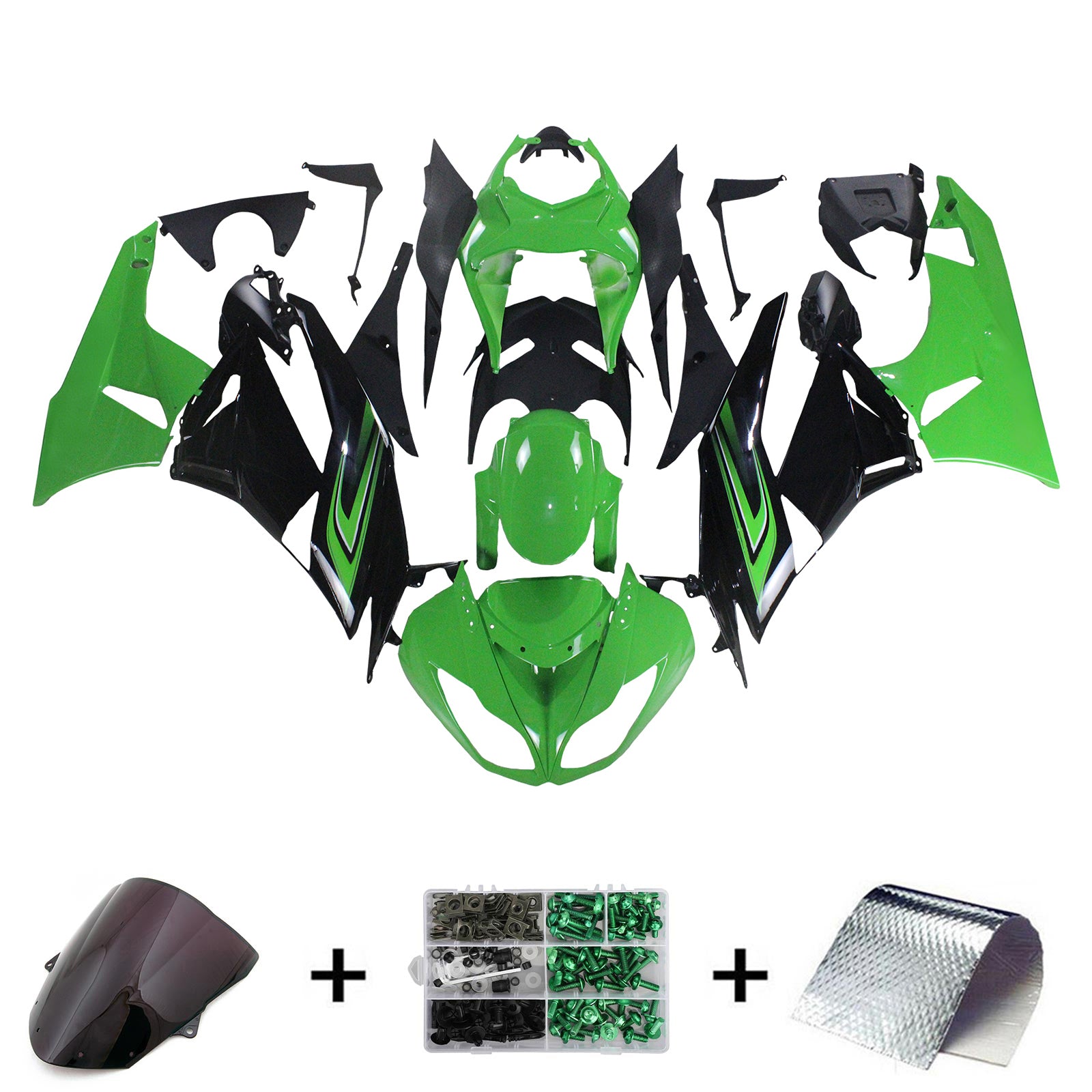 2009-2012 Kawasaki ZX6R 636 Fairing Kit Karosseri Plast ABS