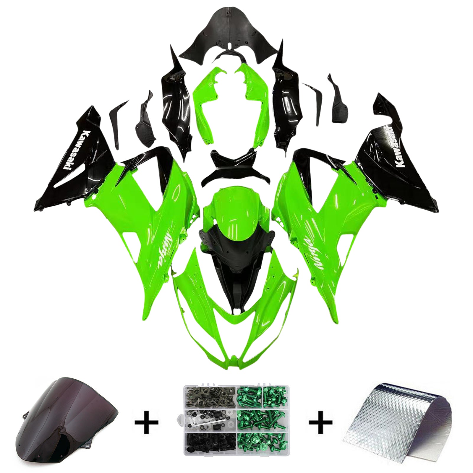 2013-2018 Kawasaki ZX6R 636 Amotopart Injection Fairing Kit Bodywork Plastic ABS #101