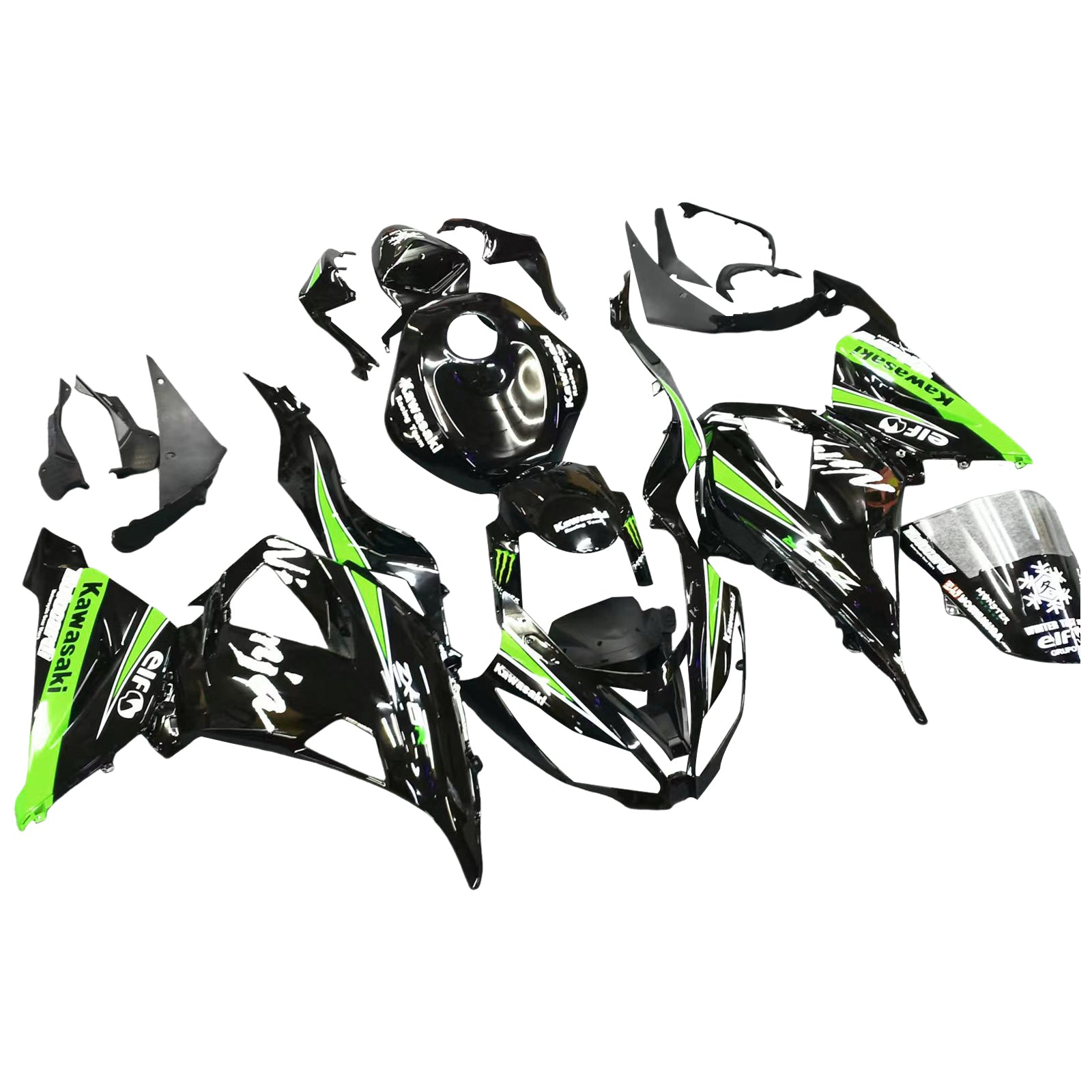 2013-2018 Kawasaki ZX6R 636 kåpesett karosseri plast ABS