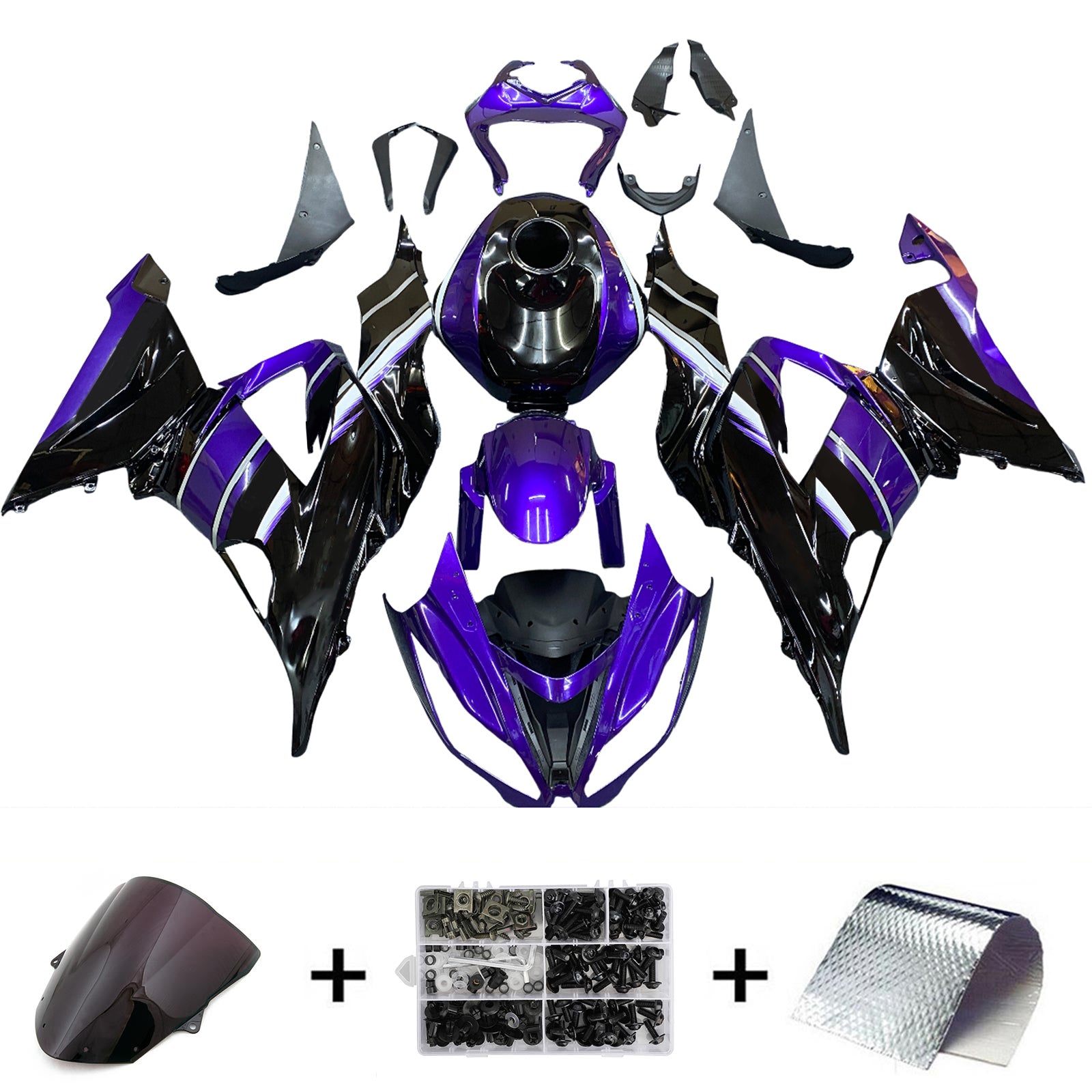 2013-2018 Kawasaki ZX6R 636 Kit de carenado Carrocería Plástico ABS