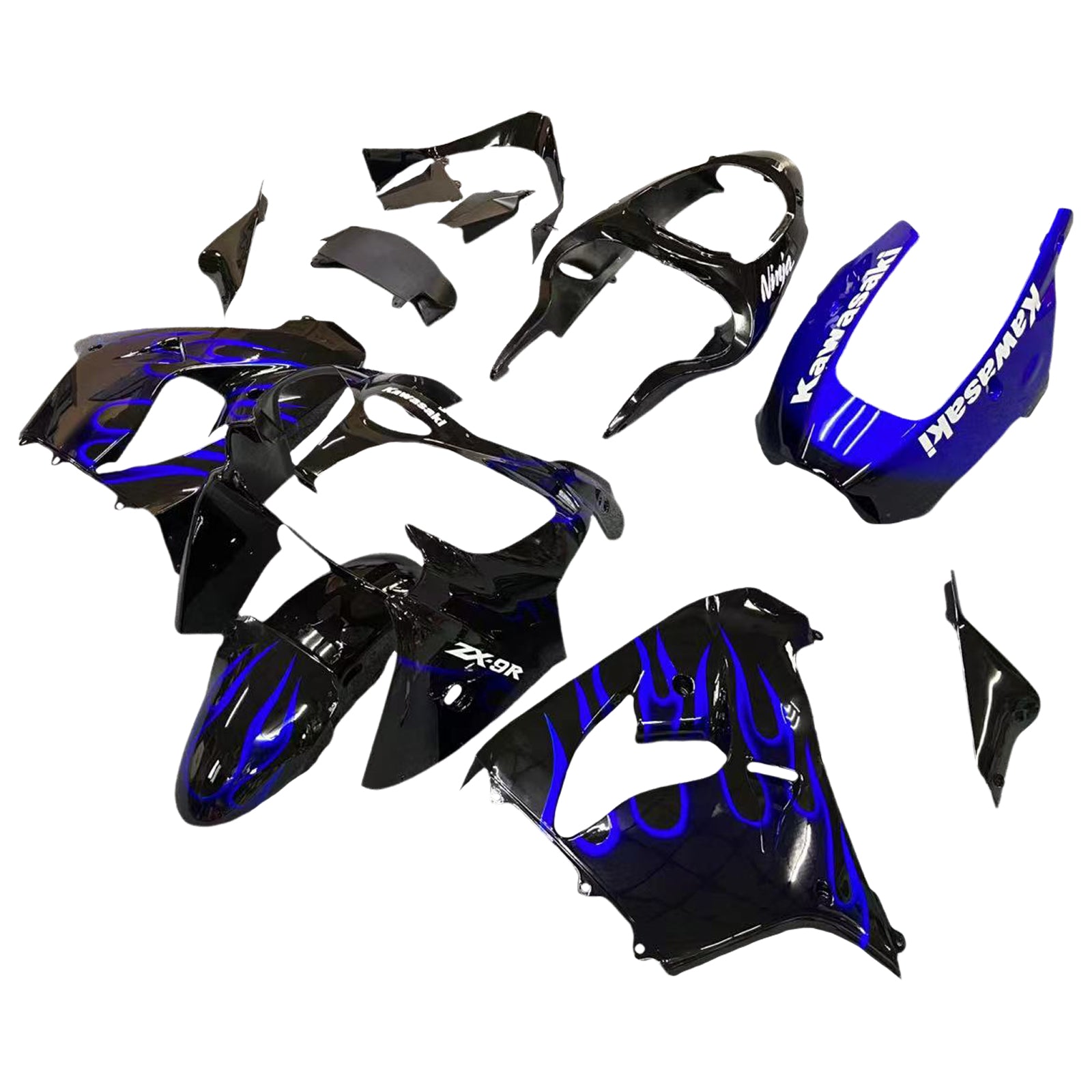 2000-2001 Kawasaki ZX9R Amotopart Injection Fairing Kit Bodywork Plastic ABS #106