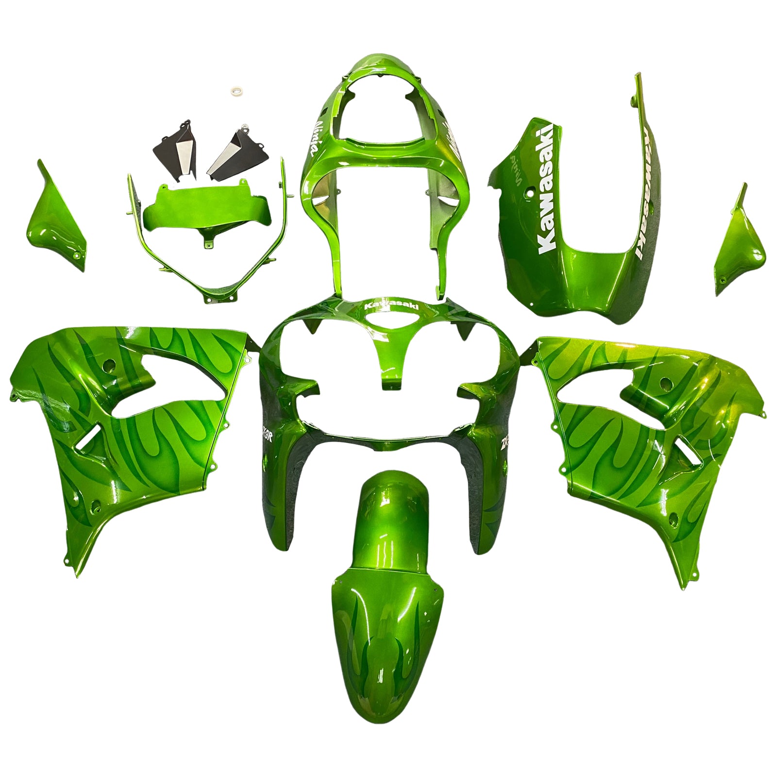 2000-2001 Kawasaki ZX9R Amotopart Injection Fairing Kit Bodywork Plastic ABS #109