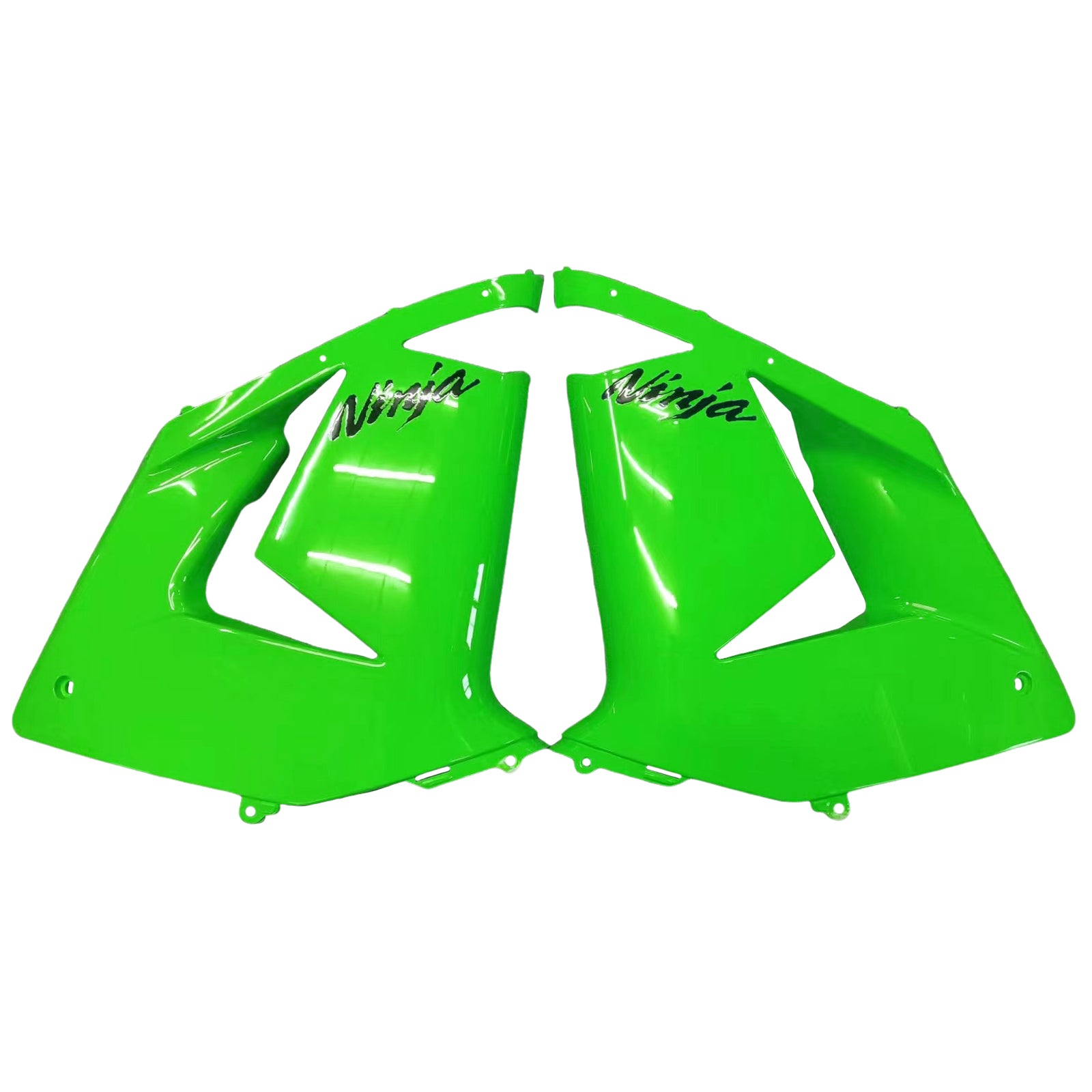 2004-2005 Kawasaki ZX 10R groen zwart racestroomlijnkappen algemeen