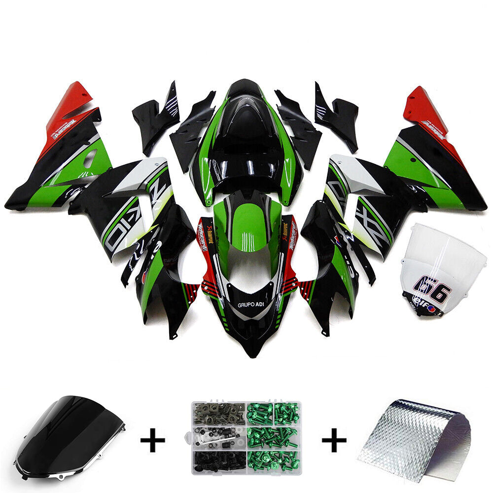 2004-2005 Kawasaki ZX10R Amotopart Injection Fairing Kit Bodywork Plastic ABS #120