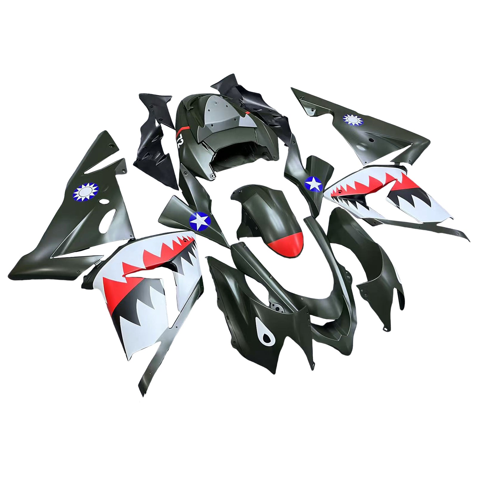 2004-2005 Kawasaki ZX10R Fairing Kit Bodywork Plastic ABS