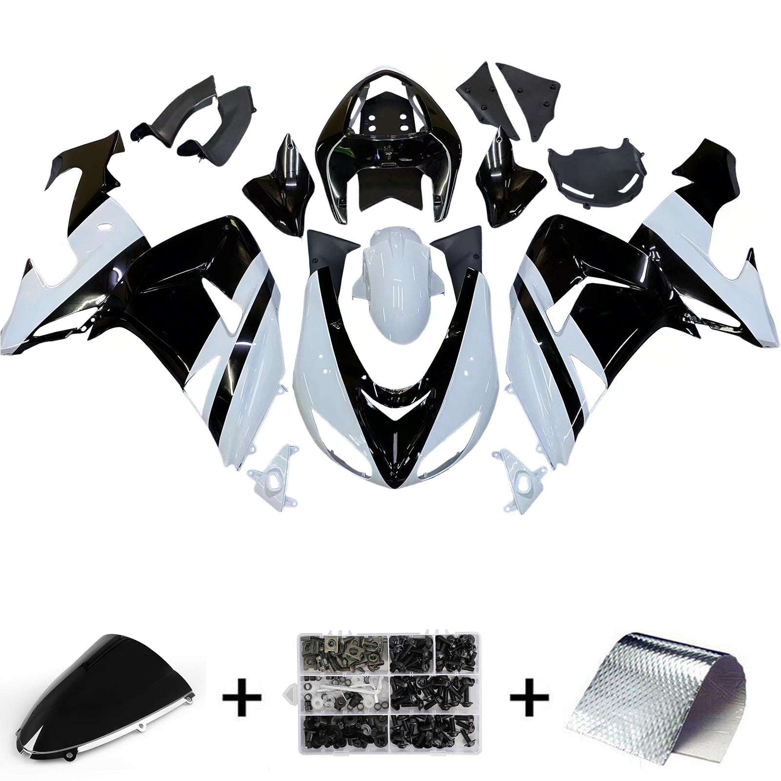 2006-2007 Kawasaki ZX10R Kit de carénage carrosserie plastique ABS