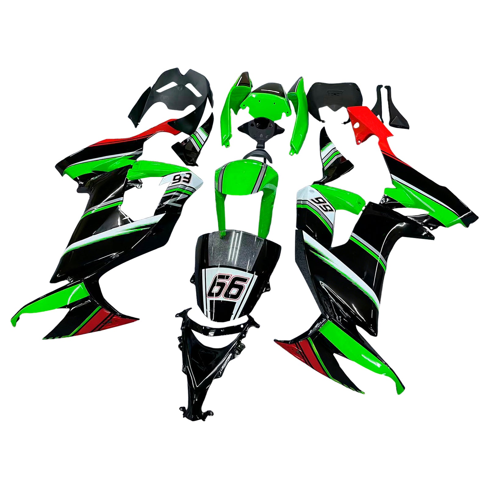 Kit de carénage d'injection Kawasaki ZX10R 2008-2010, carrosserie en plastique ABS #142