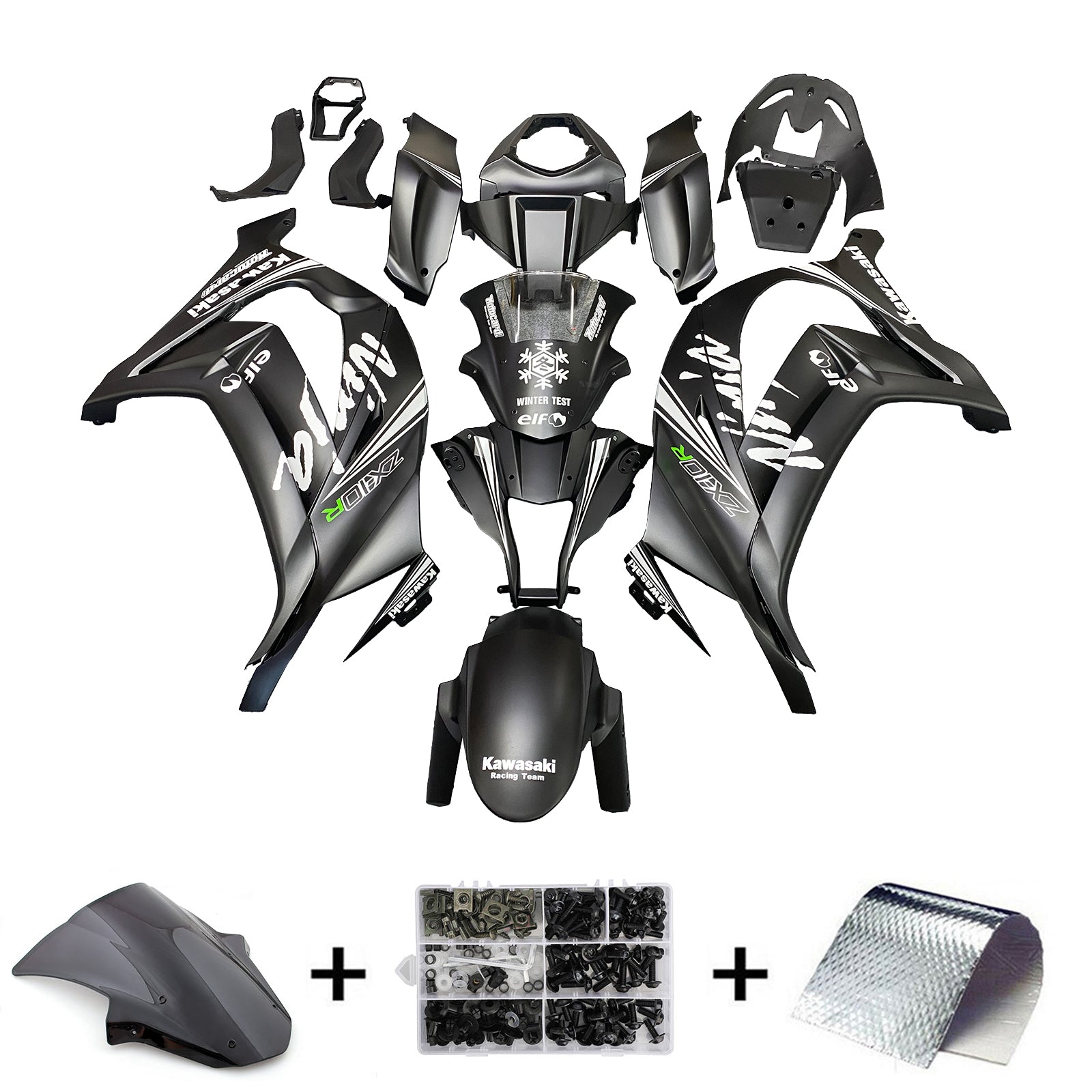 2011-2015 Kawasaki ZX10R Amotopart Injeksjon Fairing Kit Bodywork Plast Abs #108