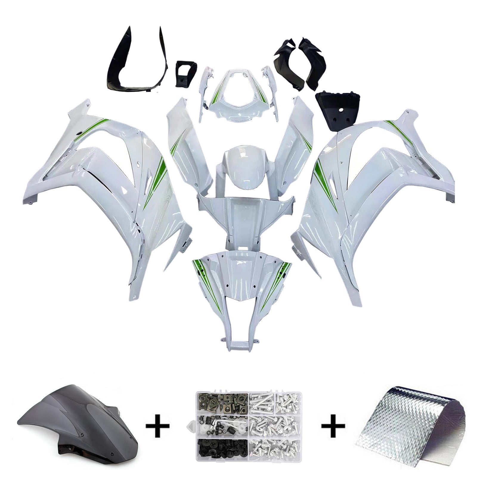 2011-2015 Kawasaki ZX10R Kit Carénage Carrosserie Plastique ABS