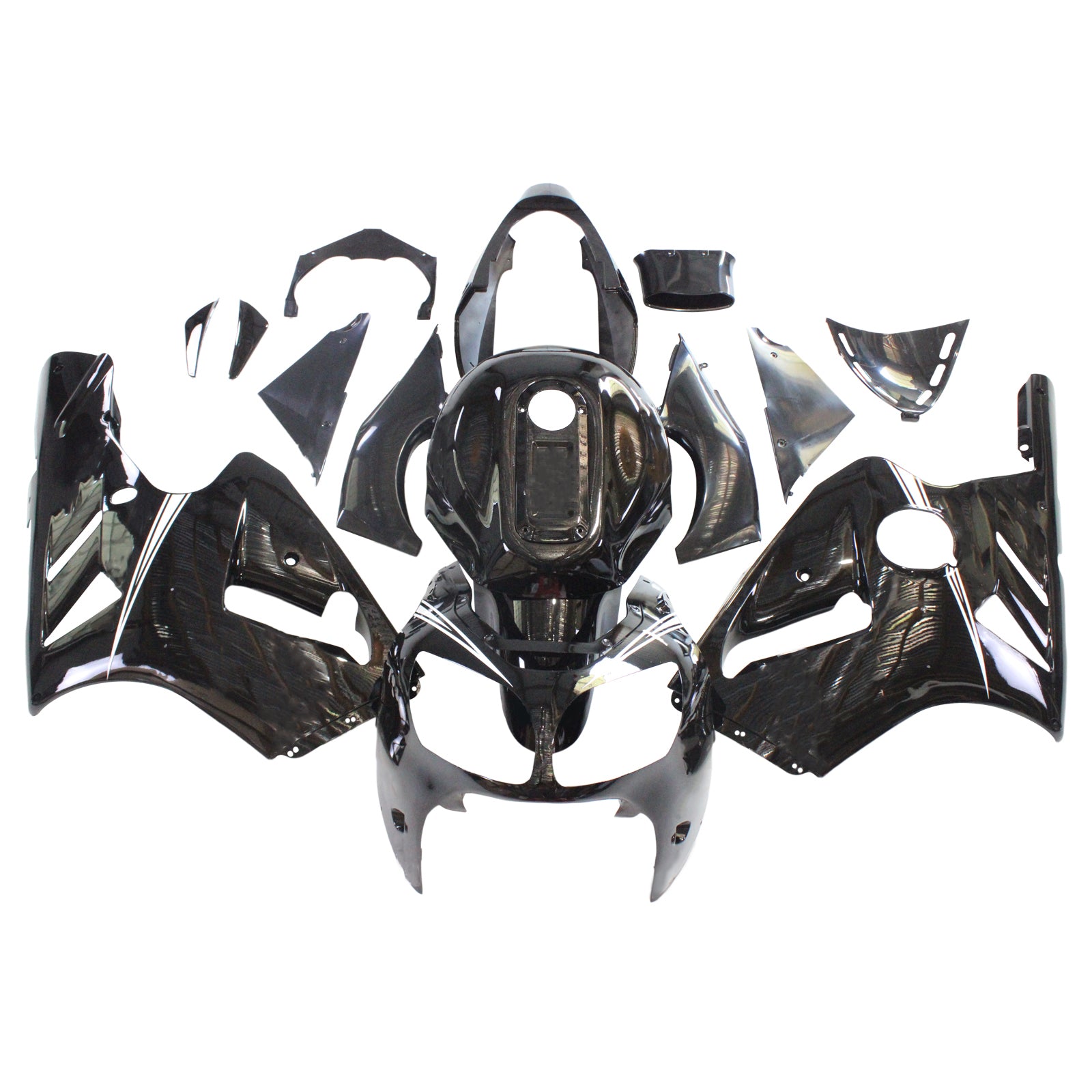 2000-2001 Kawasaki ZX12R Kit de carénage d'injection Amotopart carrosserie plastique ABS #104