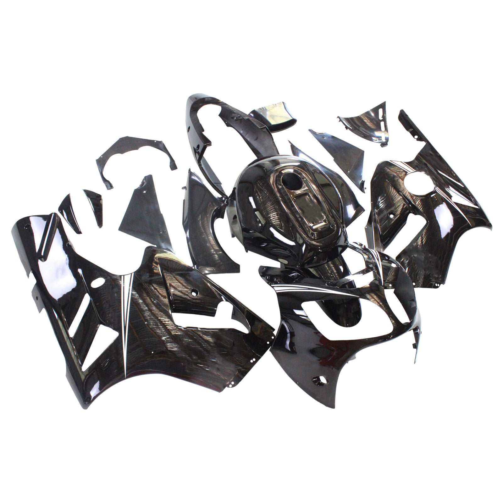 2000-2001 Kawasaki ZX12R Kit de carénage d'injection Amotopart carrosserie plastique ABS #104