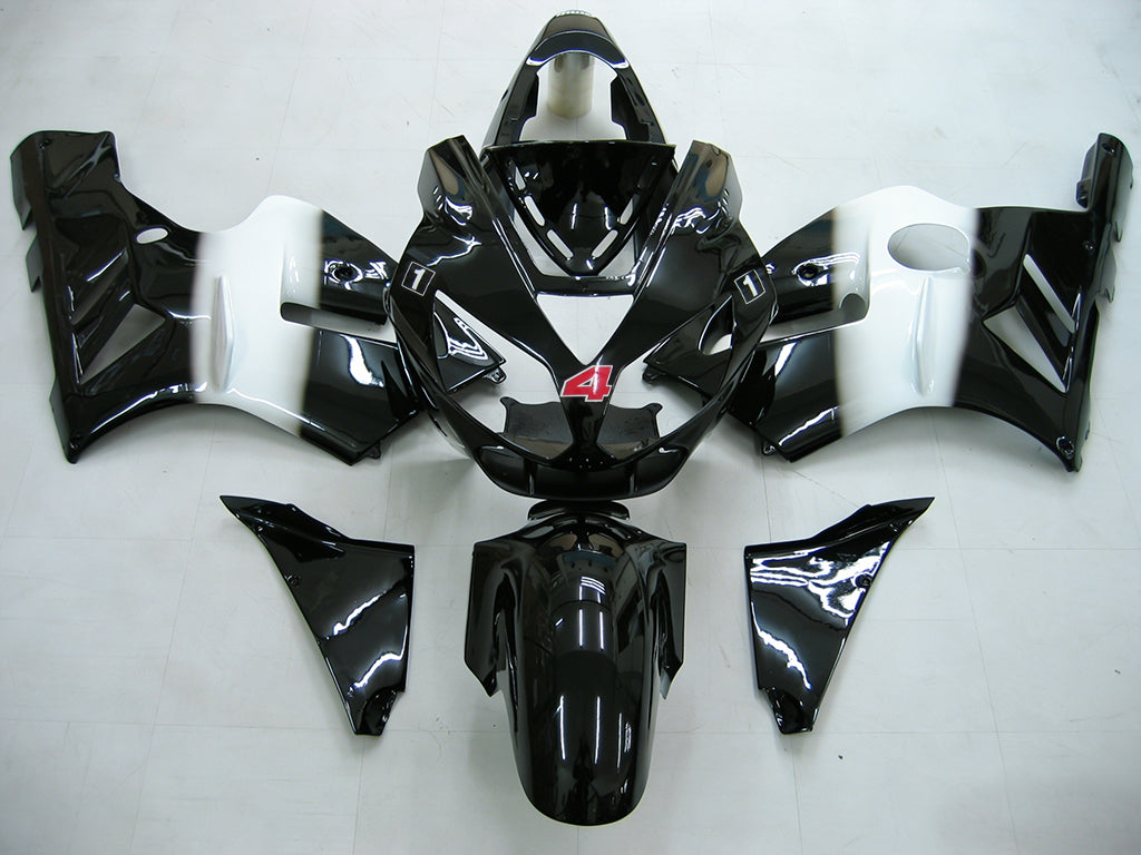 2002-2005 Ninja ZX12R Noir Blanc West Carénage de carrosserie ABS Plastiques moulés par injection Set 3# Générique