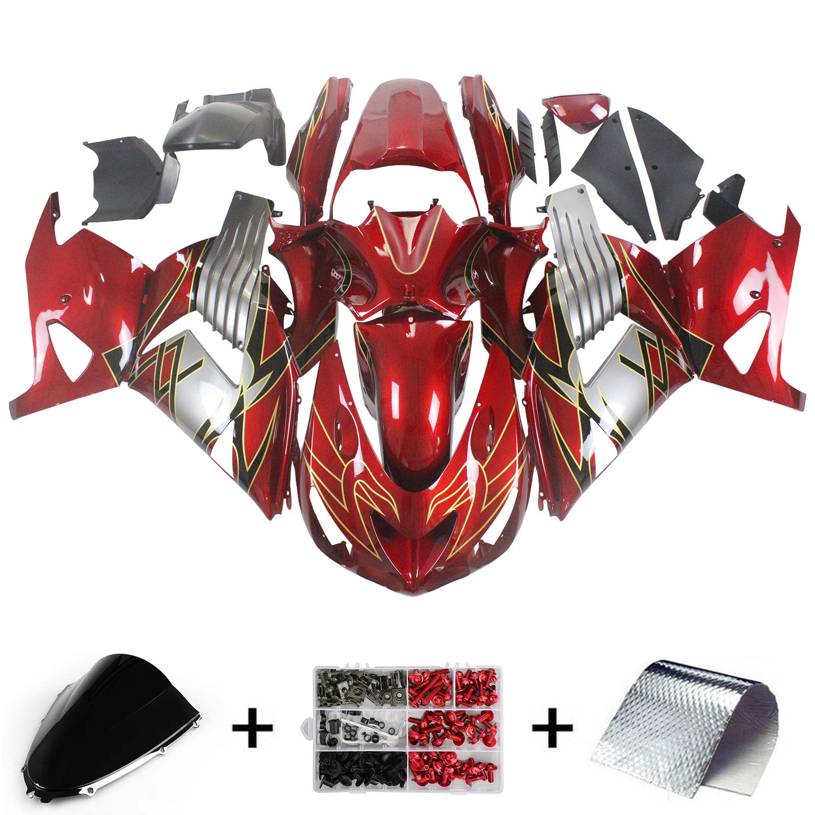 2006-2011 Kawasaki ZX14R Kit de carenado Carrocería Plástico ABS