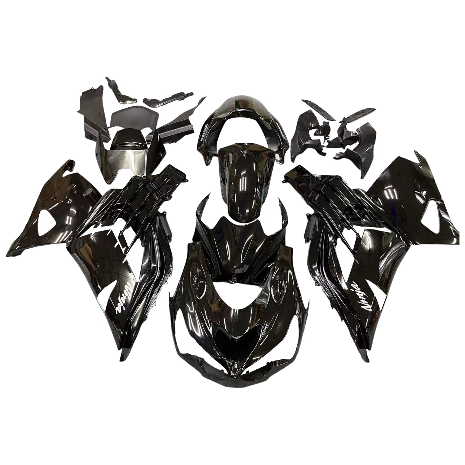 2012-2021 Kawasaki ZX14R Amotopart Fairings Plastics Ninja Black Racing