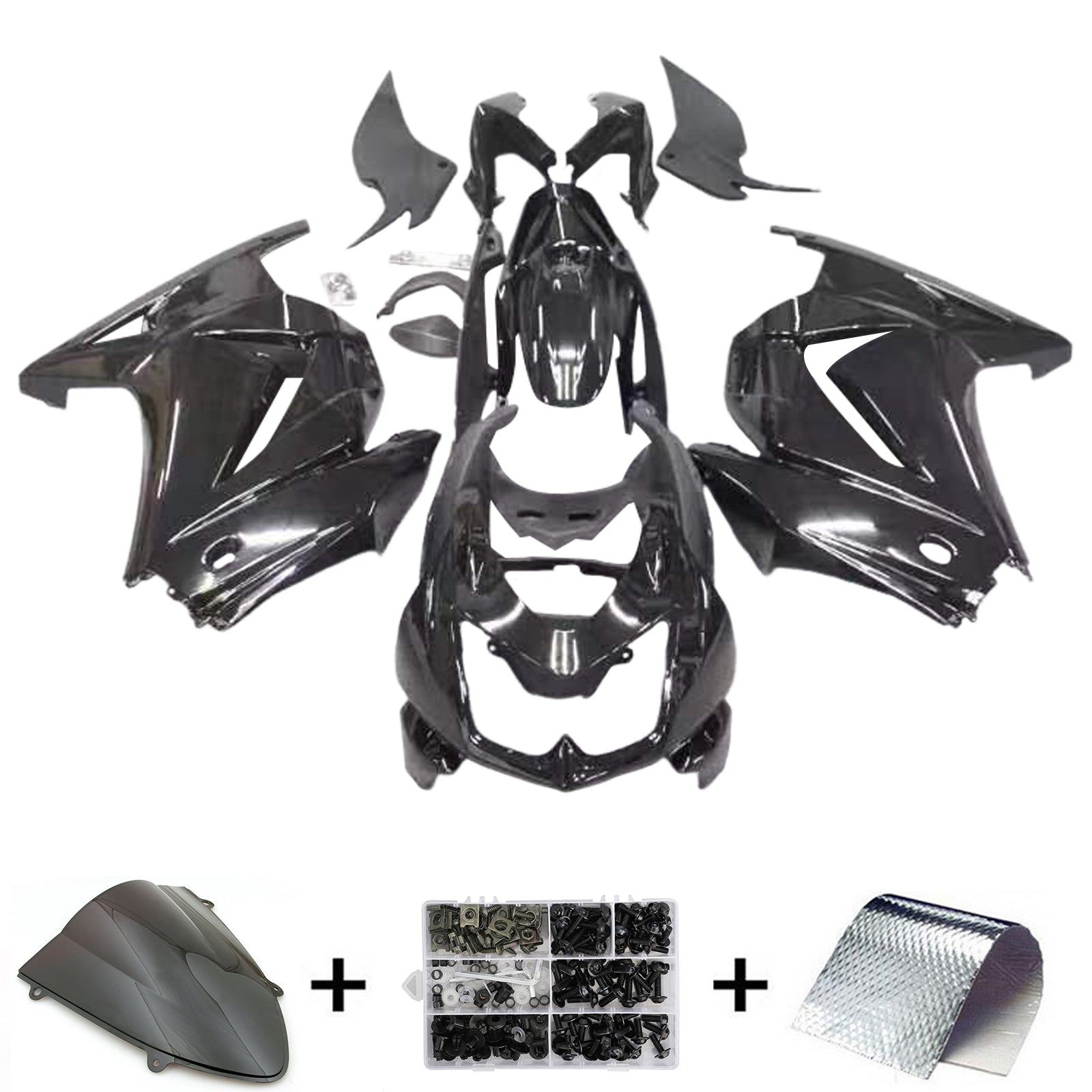 2008-2012 Kawasaki EX250 Ninja250R Injection Fairing Kit Bodywork Plastic ABS #114