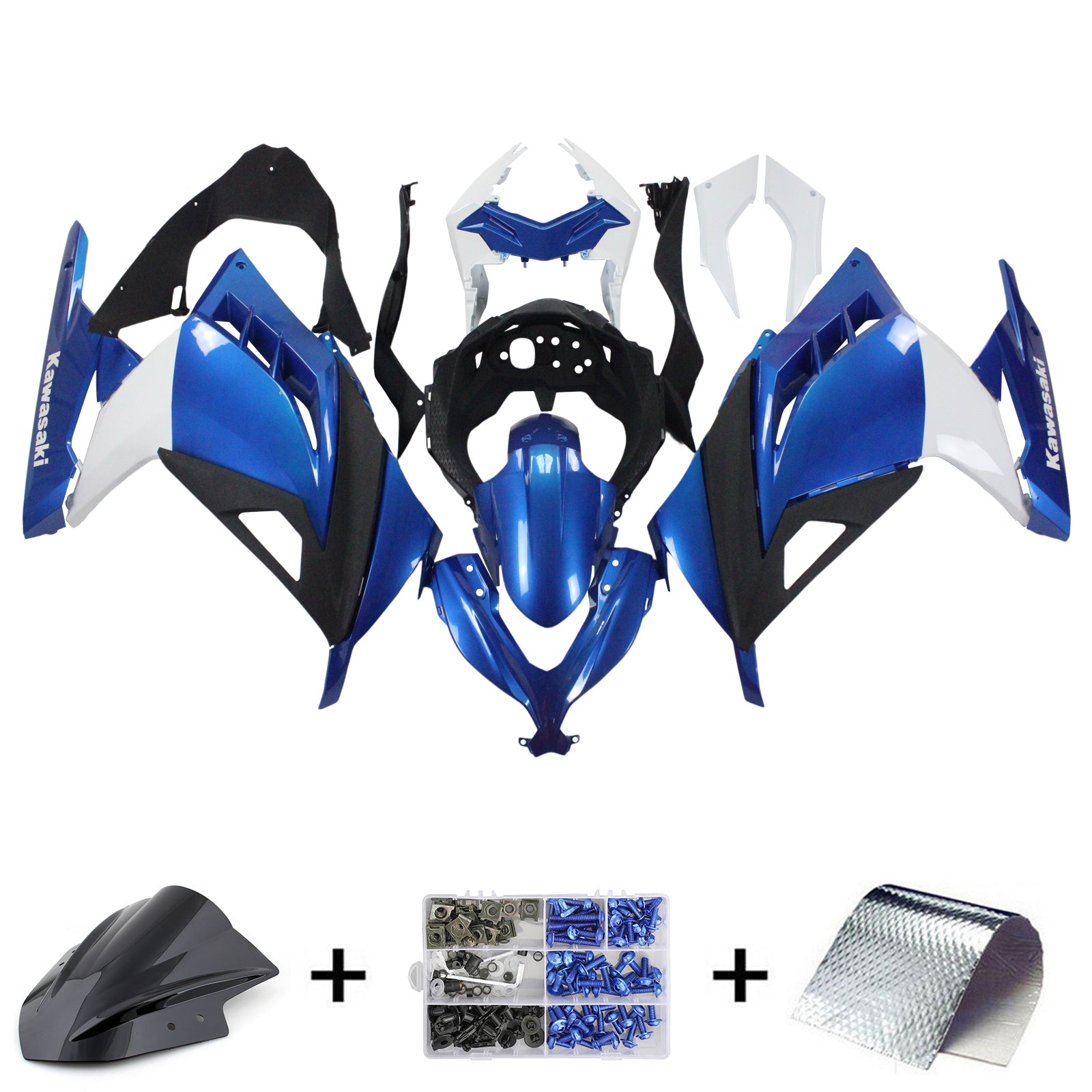 2013-2024 Kawasaki EX300/Ninja300 Injection Fairing Kit Bodywork Plastic ABS