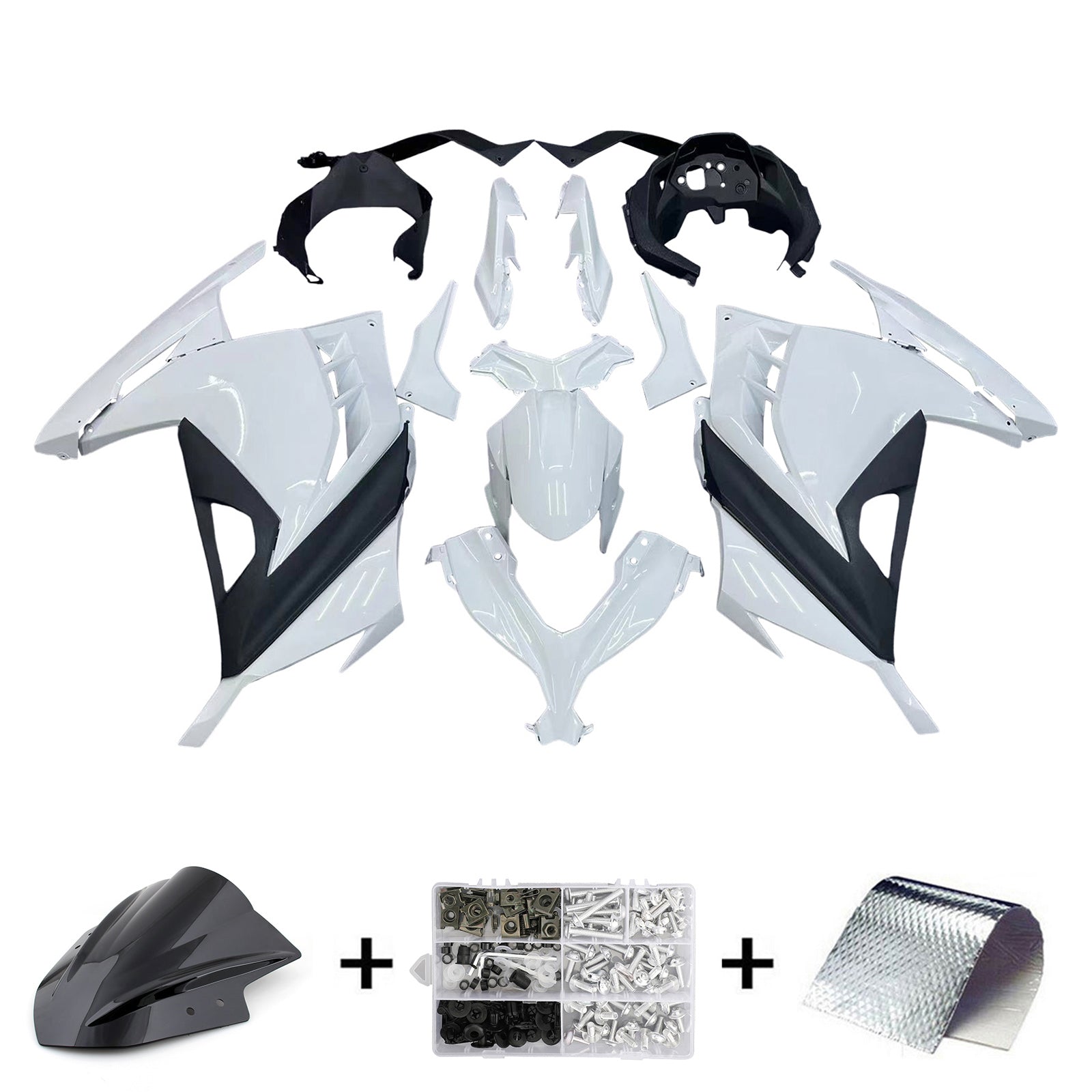 Kit de carénage d'injection Kawasaki EX300/Ninja 300 2013-2024, carrosserie en plastique ABS