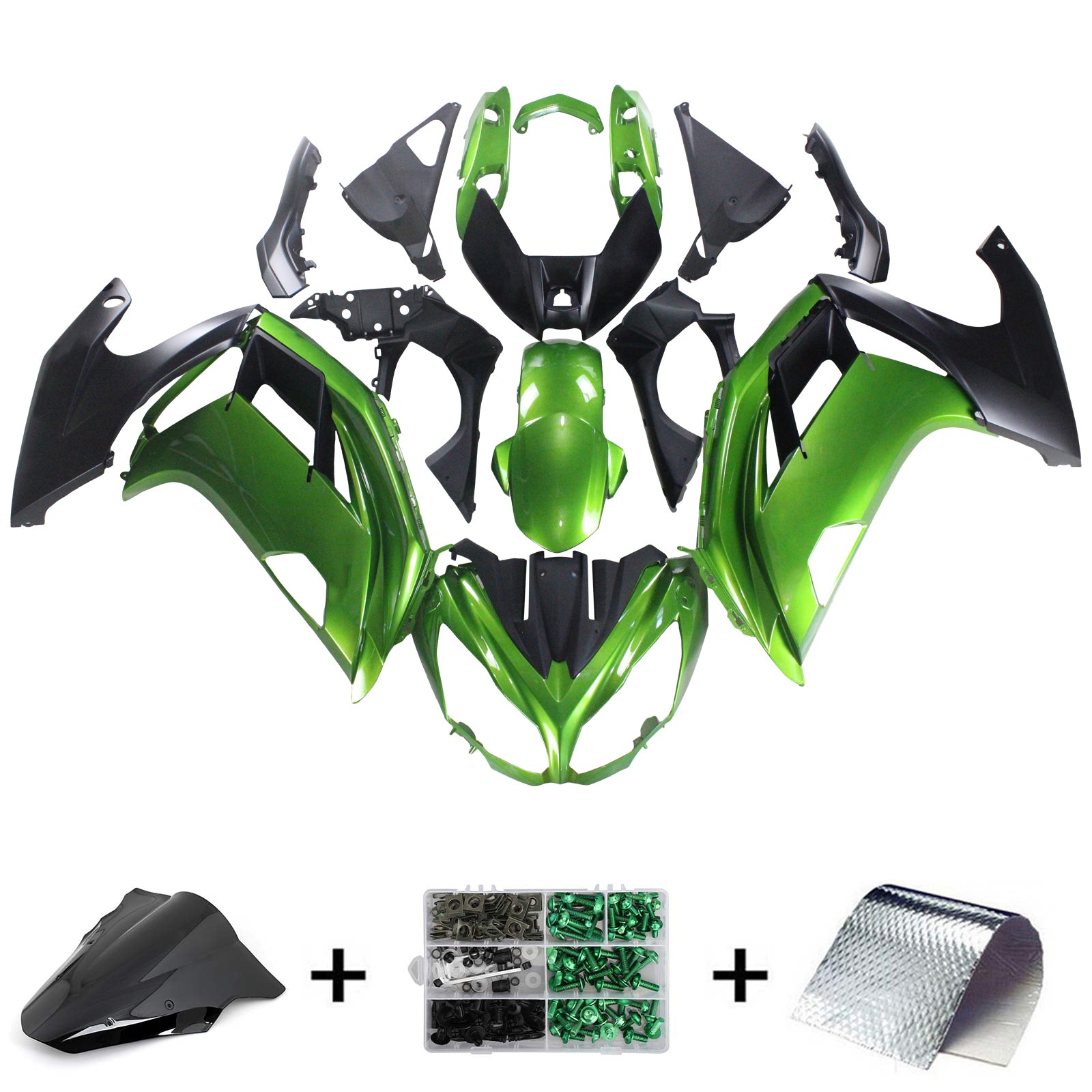 2012-2016 Kawasaki ER6F Ninja650 Amotopart Injectiekuipset Carrosserie Kunststof ABS #113