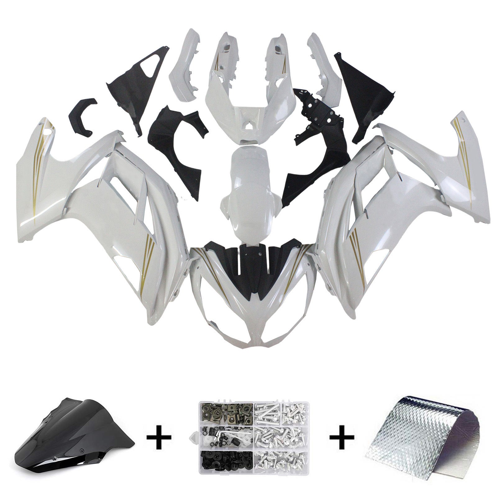 2012-2016 Kawasaki ER6F Ninja650 Amotopart Kit de carénage d'injection carrosserie plastique ABS #121