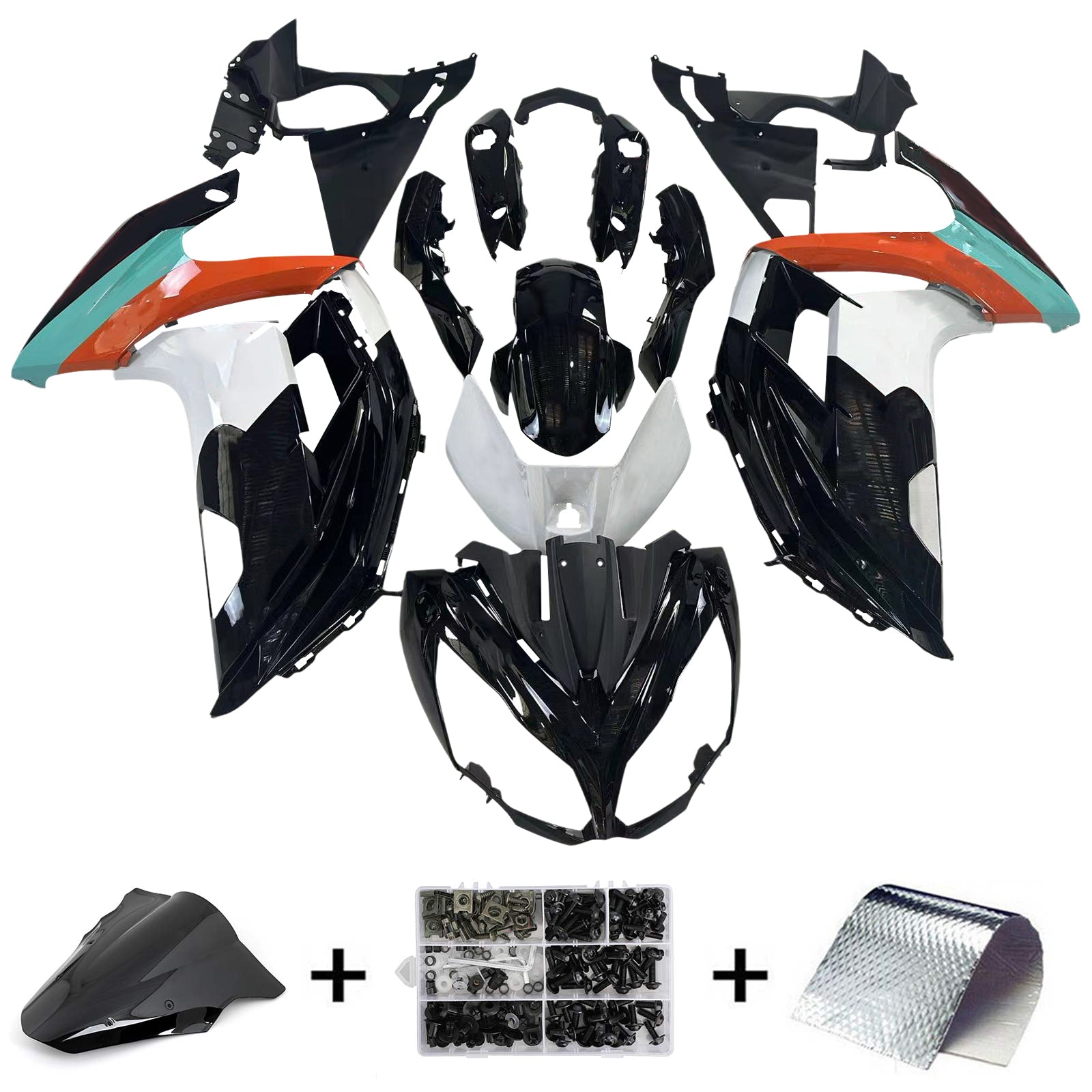 2012-2016 KAWASAKI ER6F Ninja650 Kit de carénage injection Amotopart Bodywork Plastic Abs # 123