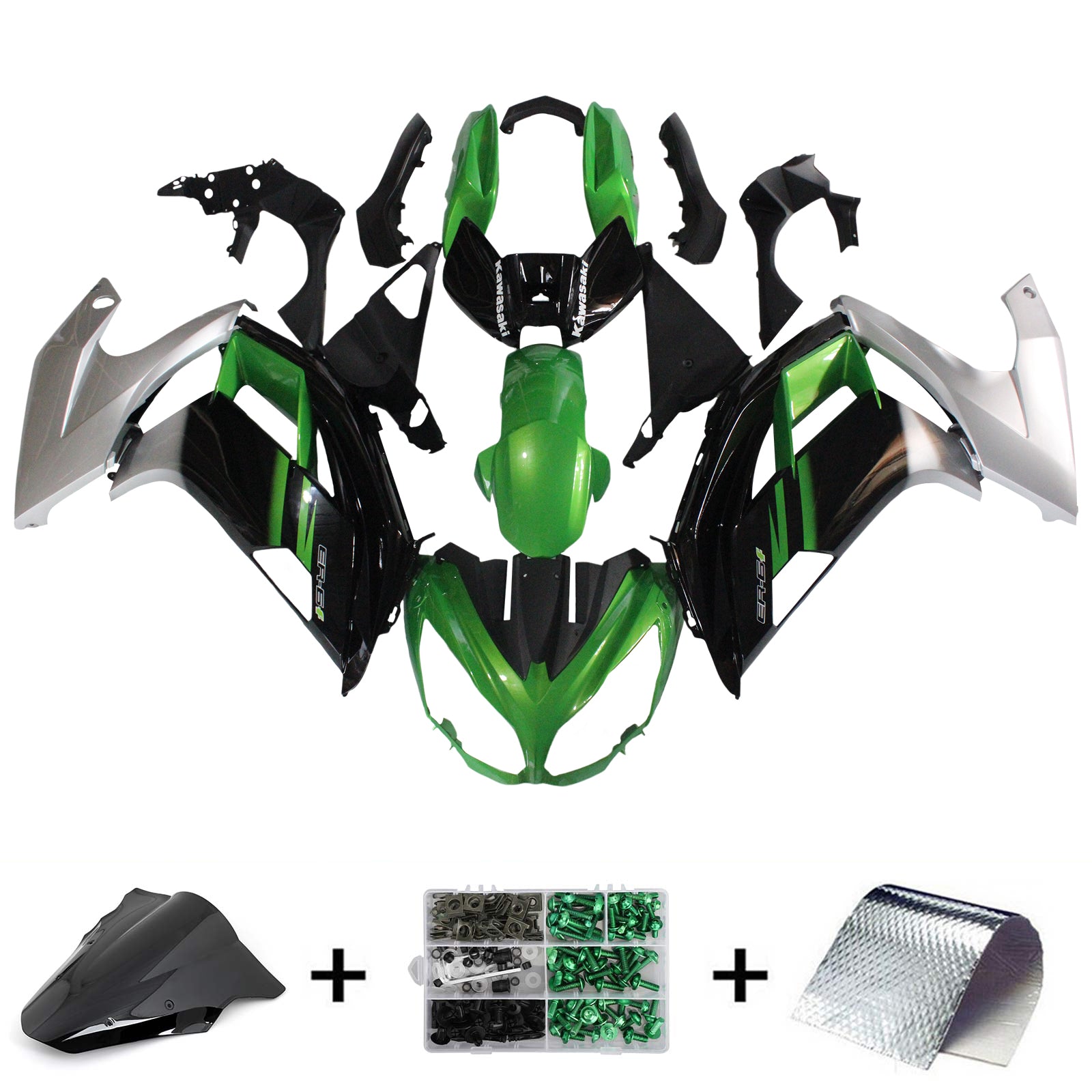 2012-2016 Kawasaki ER6F Ninja650 Amotopart Injection Fairing Kit Bodywork Plastic ABS #124