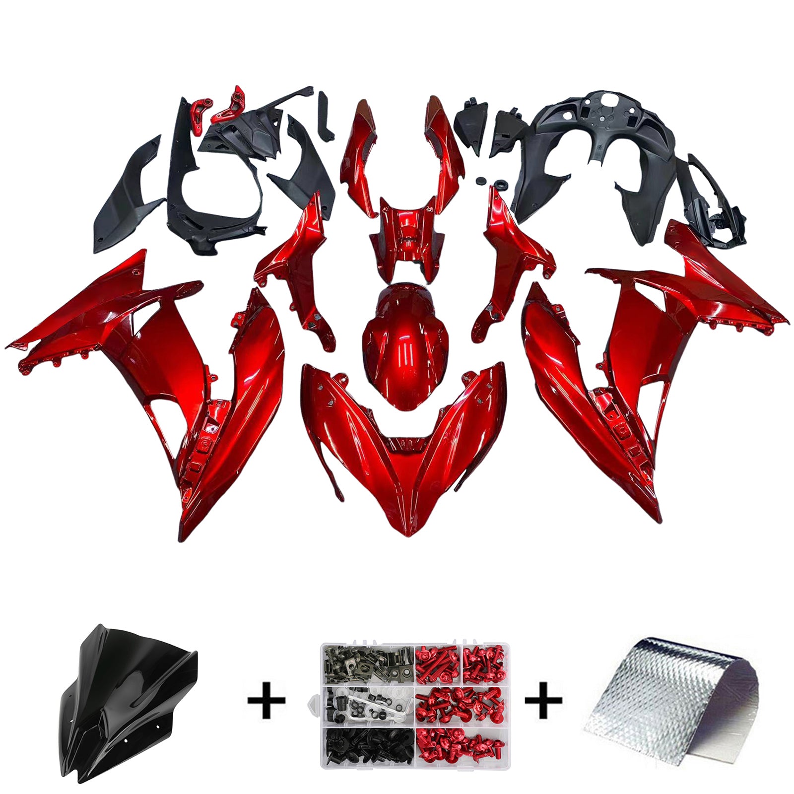 2017-2019 Kawasaki ER6F/Ninja650R Injection Fairing Kit Kawasaki Plast ABS#112