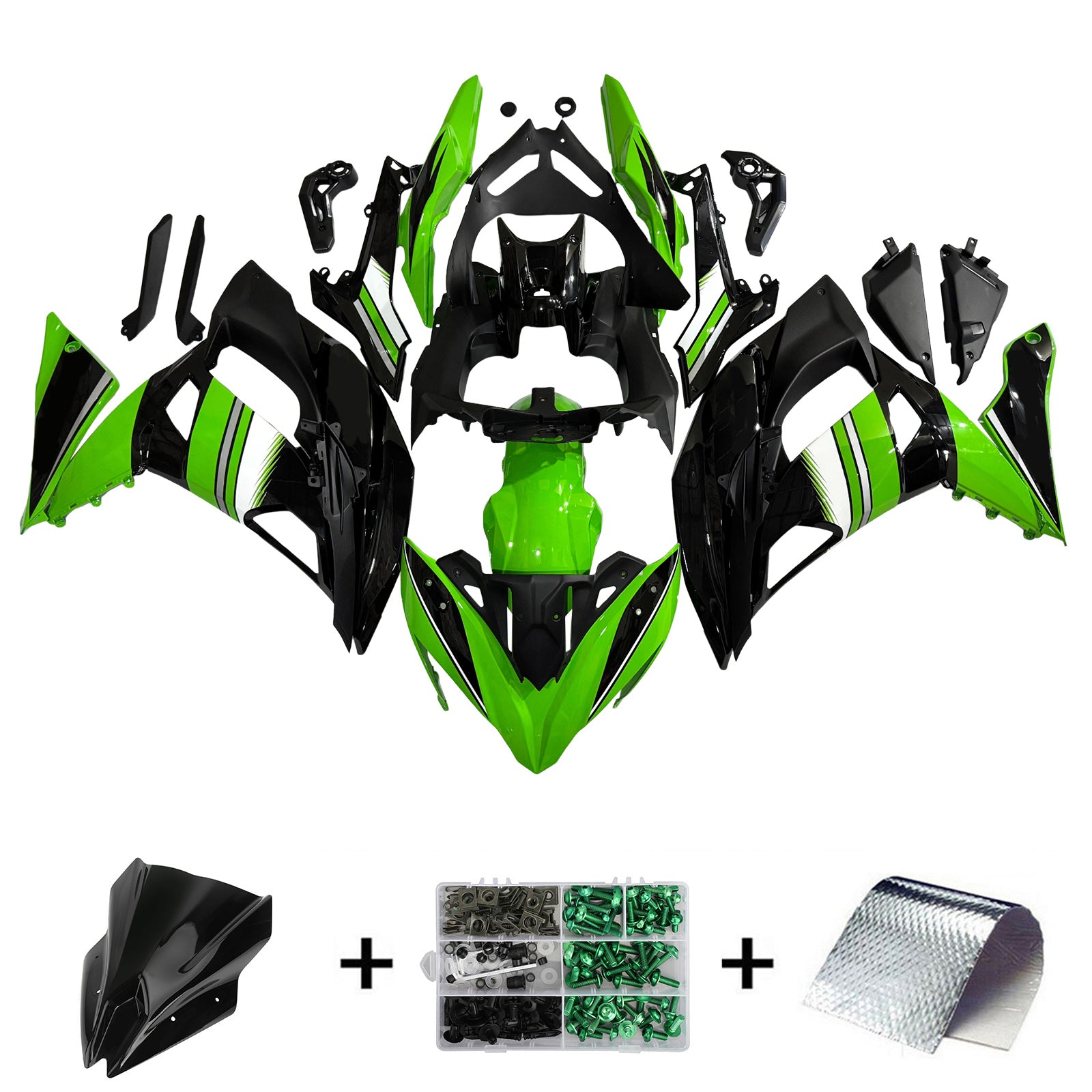 2017-2019 KAWASAKI ER6F/NINJA650R Injektionsmässa Kropp Kroppsarbete Plast ABS#114