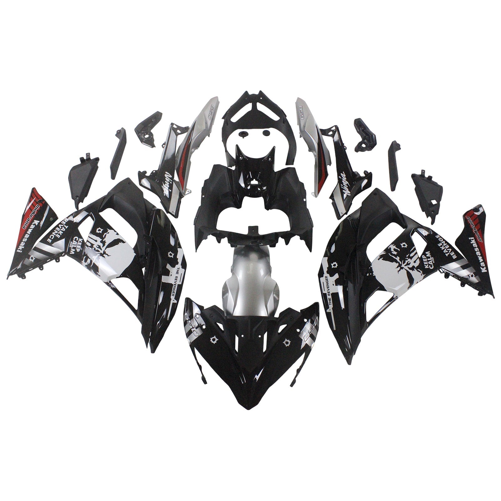 2017-2019 Kawasaki ER6F/Ninja650r Kit de carénage injection de carrosserie en plastique ABS # 117