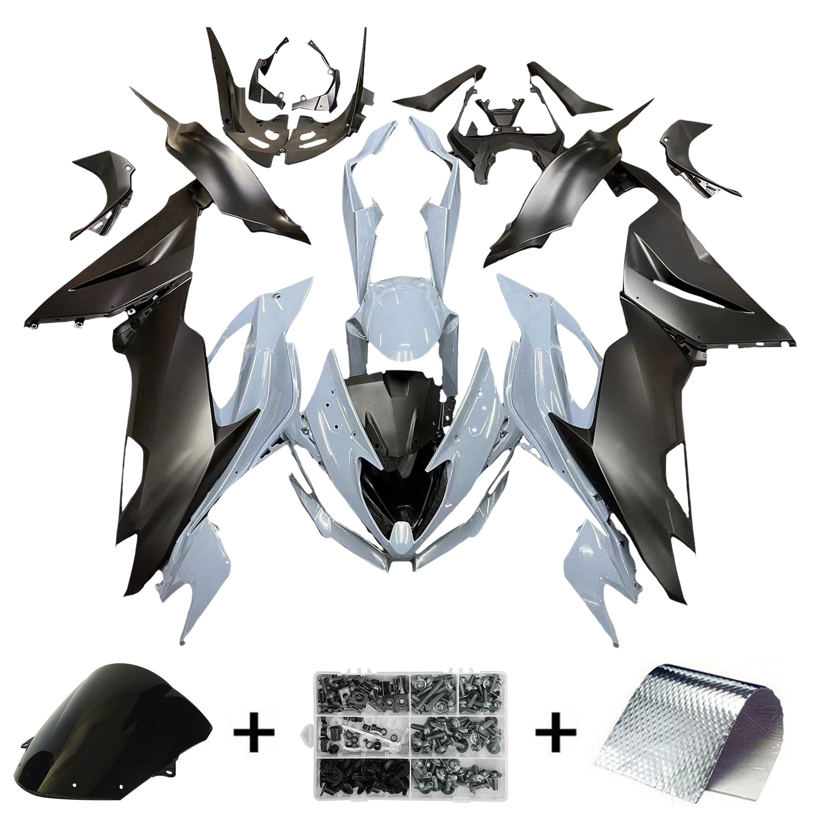 2019-2020 Kawasaki ZX6R Amotopart Injeksjon Fairing Kit Bodywork Plast Abs #101
