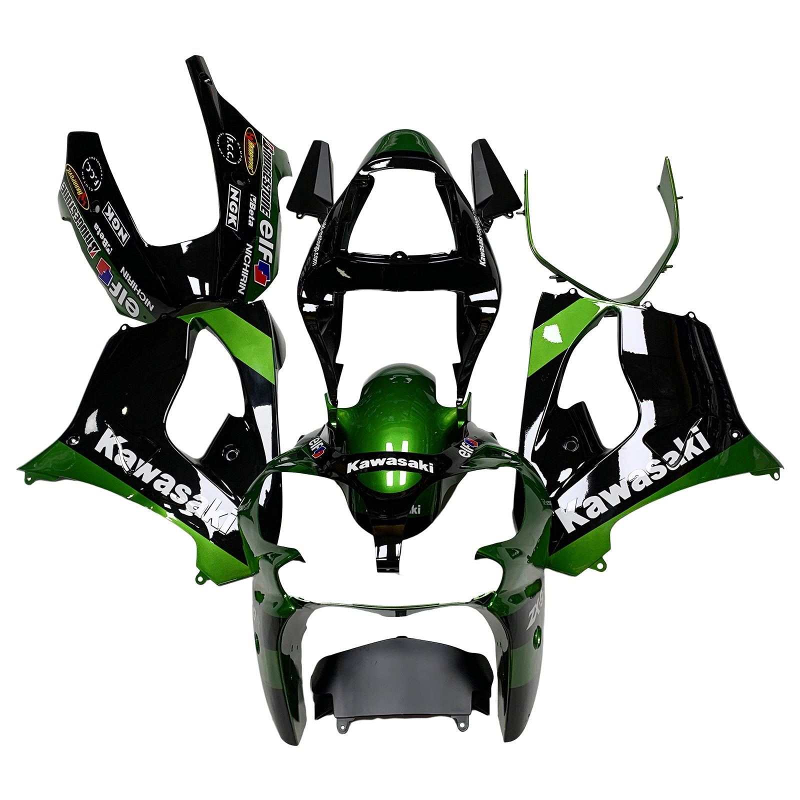 2002-2003 Kawasaki ZX9R Amotopart Injection Fairing Kit Bodywork Plastic ABS #117