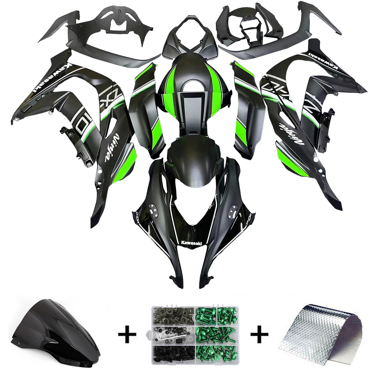 Kit de carenado de inyección Kawasaki ZX10R 2016-2020, carrocería de plástico ABS #144