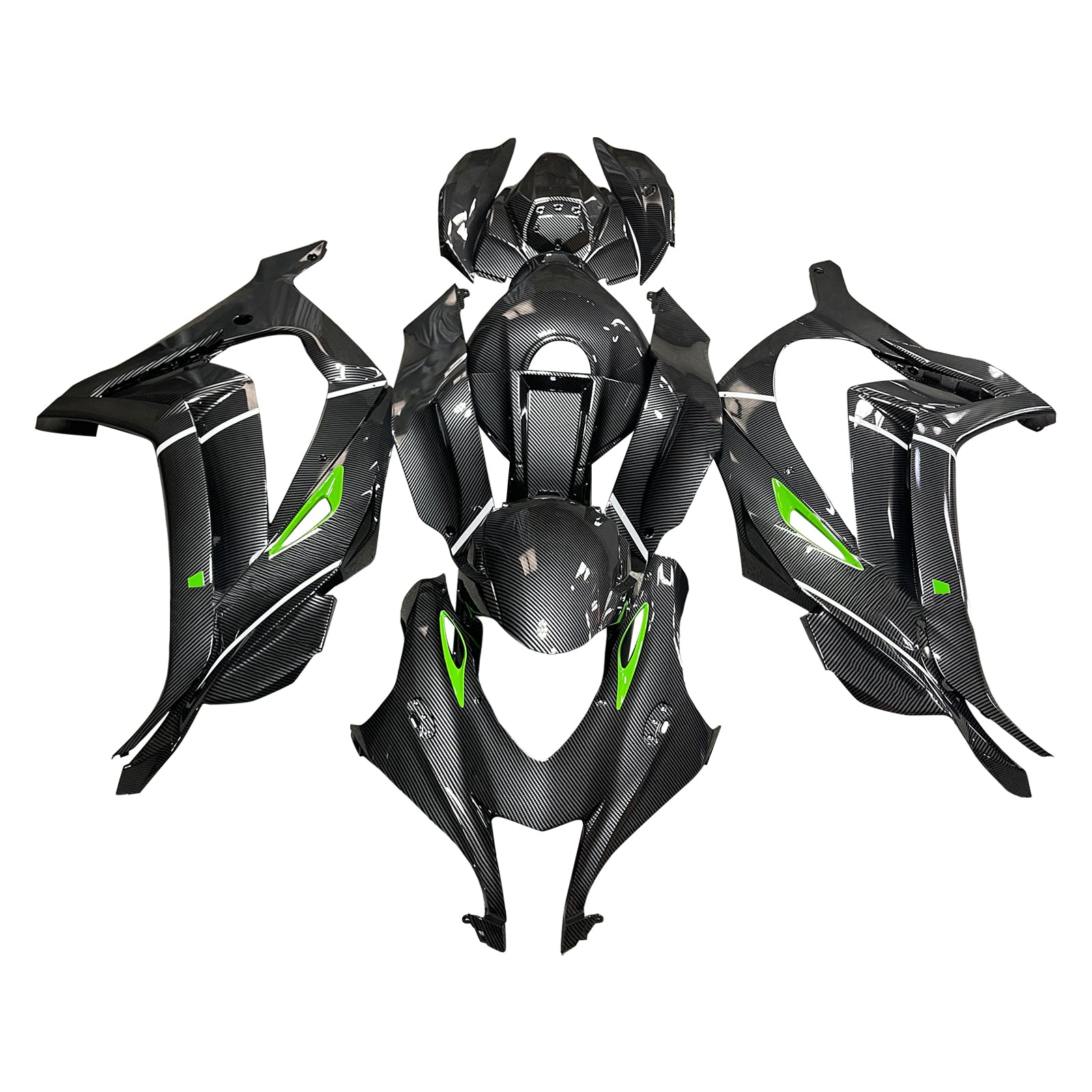 Injection Fairing Kit Bodywork Plastic ABS fit For Kawasaki ZX10R 2016-2020
