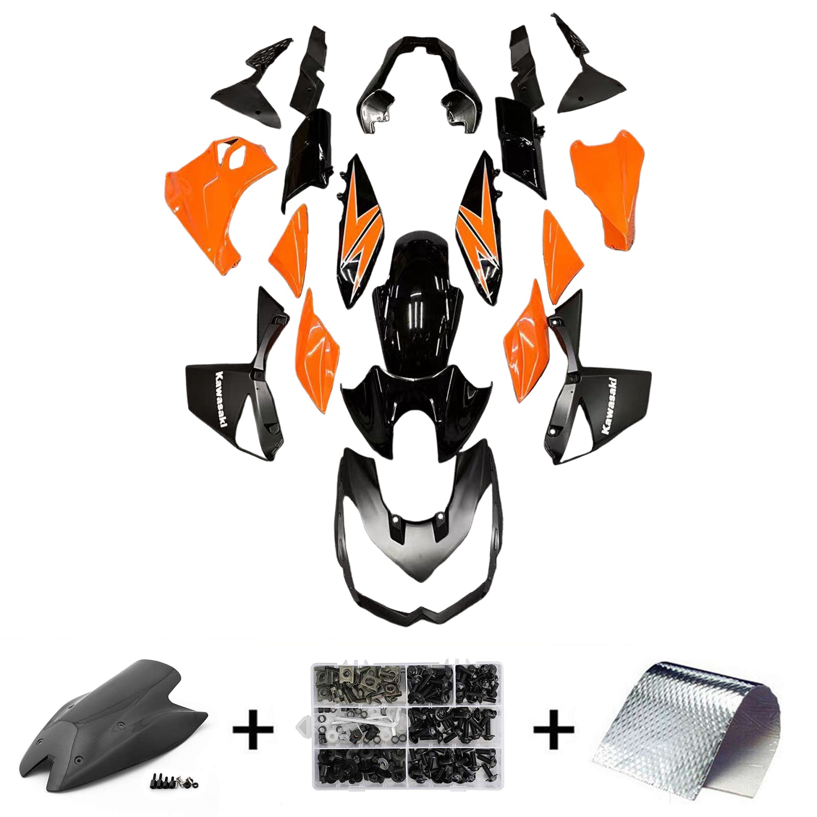 2010-2013 Kawasaki Z1000 Amotopart Injection Fairing Kit Bodywork Plastic ABS #103