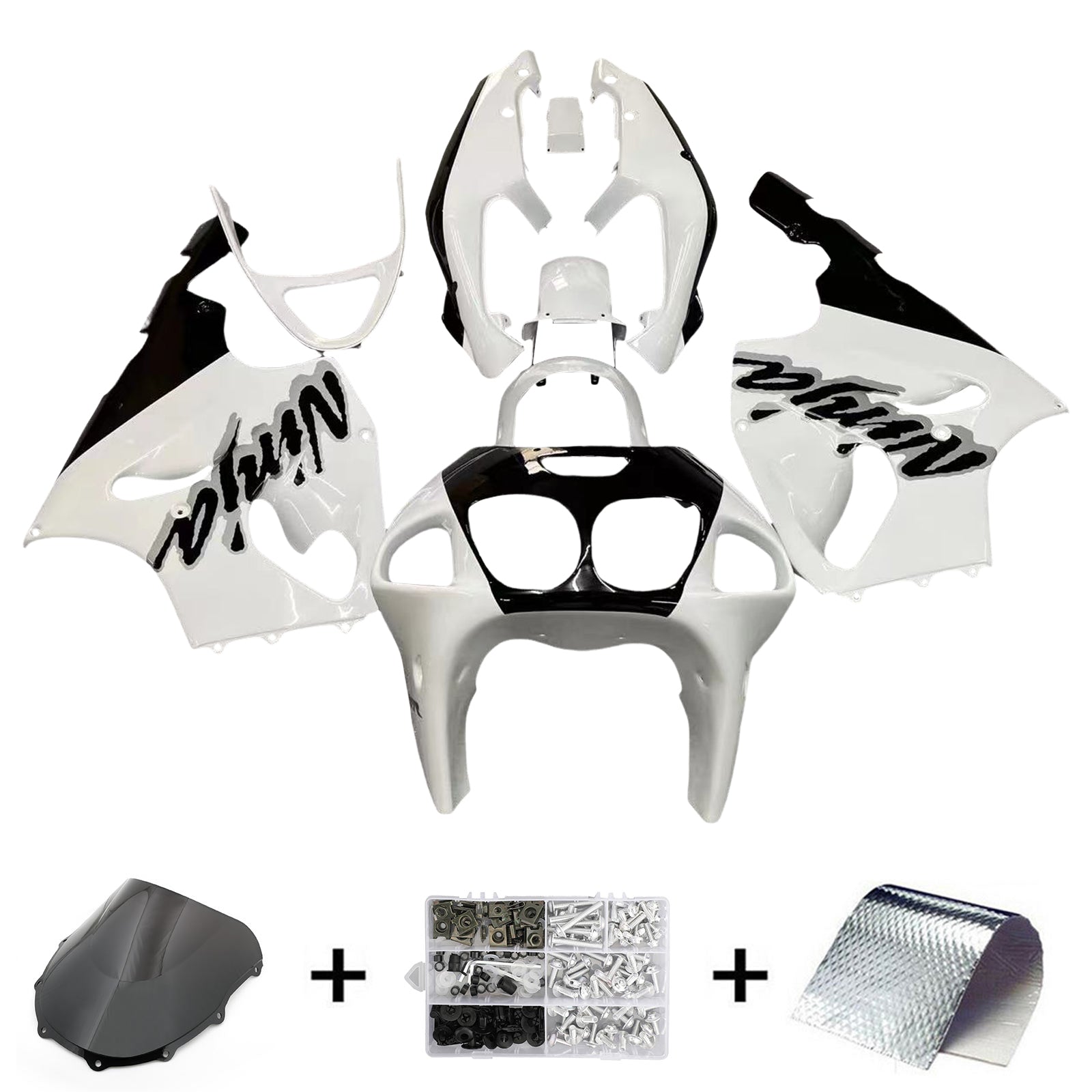 1996-2003 Kawasaki ZX7R Kit de carénage d'injection carrosserie plastique ABS