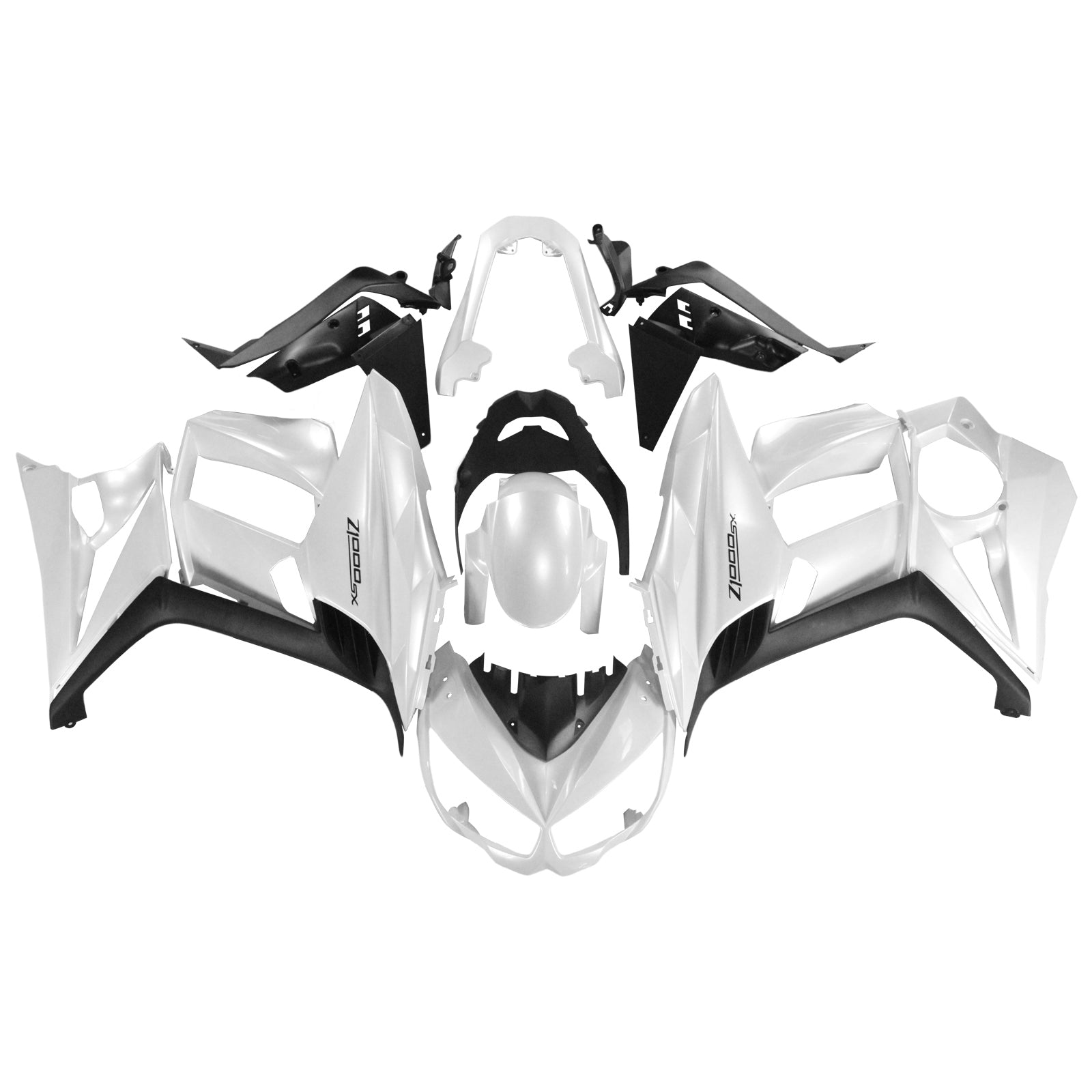 2010-2015 Kawasaki Z1000SX Amotopart vstrekovacia kapotážová súprava karosérií Bodywork plast ABS #101