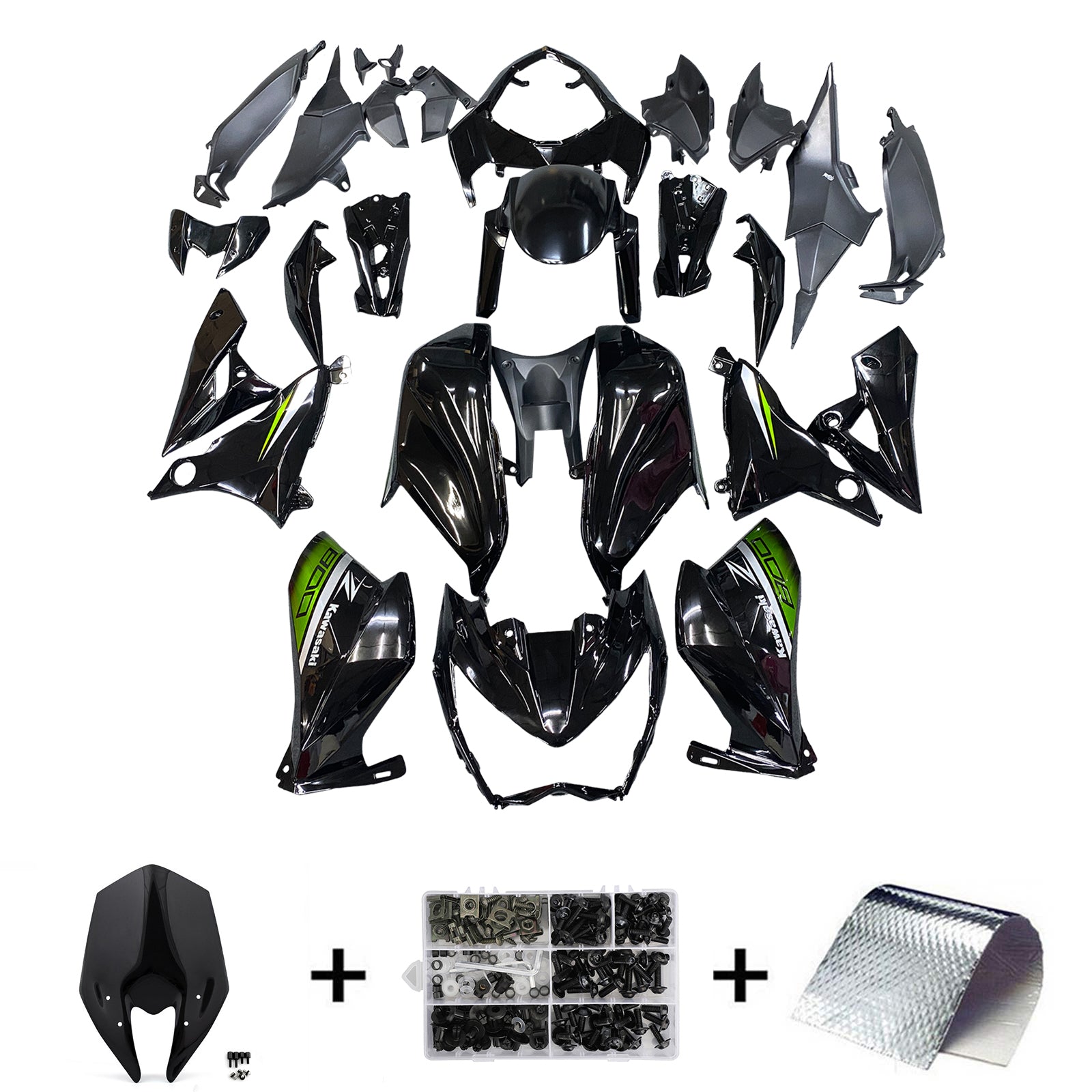 2013-2018 Kawasaki Z800 Amotopart Injection Fairing Kit Bodywork Plastic ABS #104