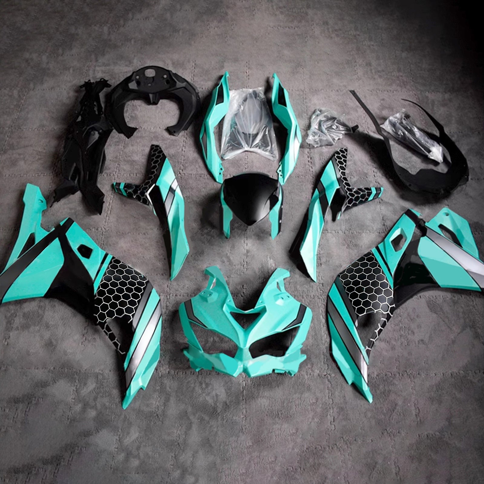 2019-2025 Kawasaki Ninja ZX-25R Amotopart Injection Fairing Kit Bodywork ABS #104