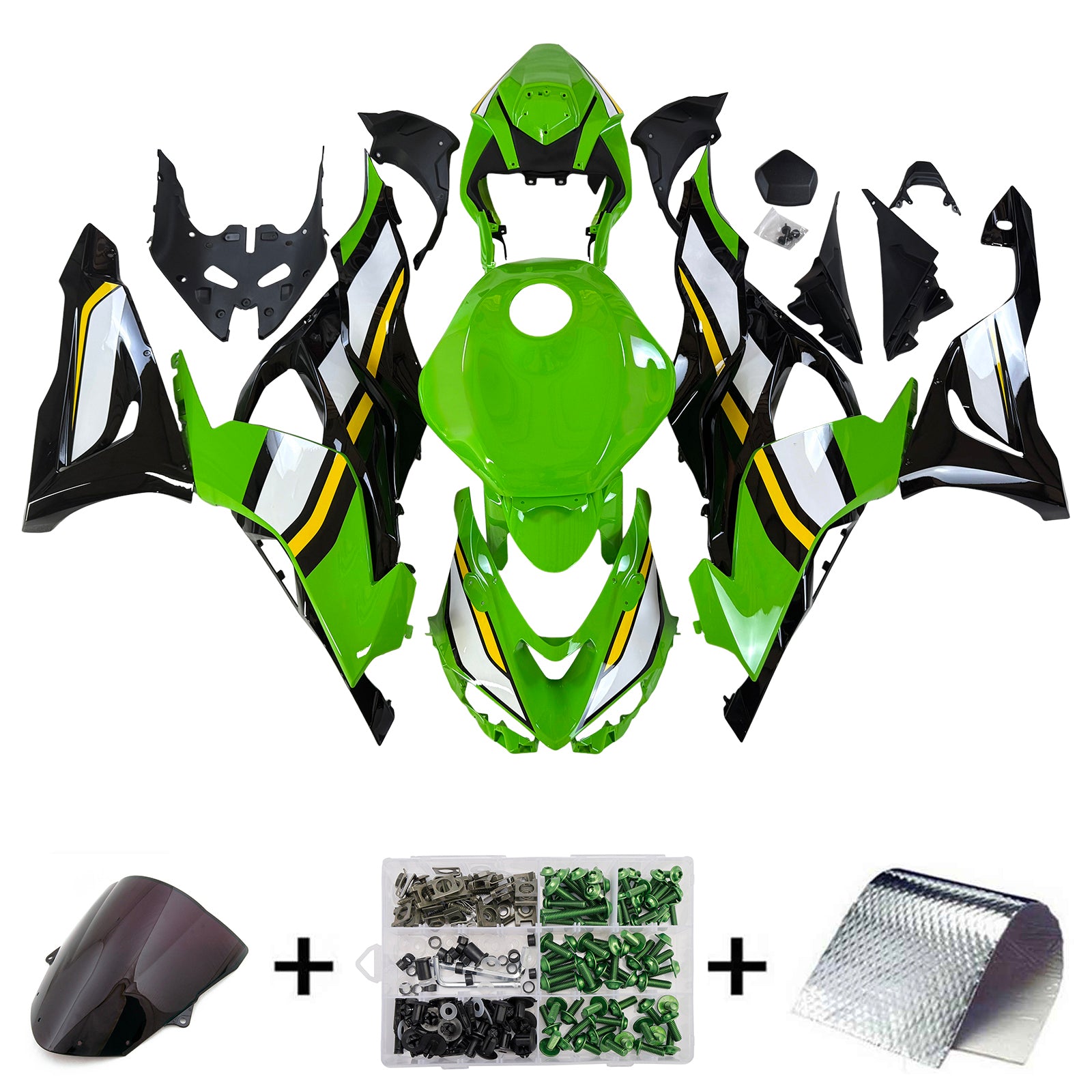2024-2025 KAWASAKI ZX-6R ZX6R KIT DE FAFORMAÇÃO DE INFEÇÃO ABS PLÁSTICA