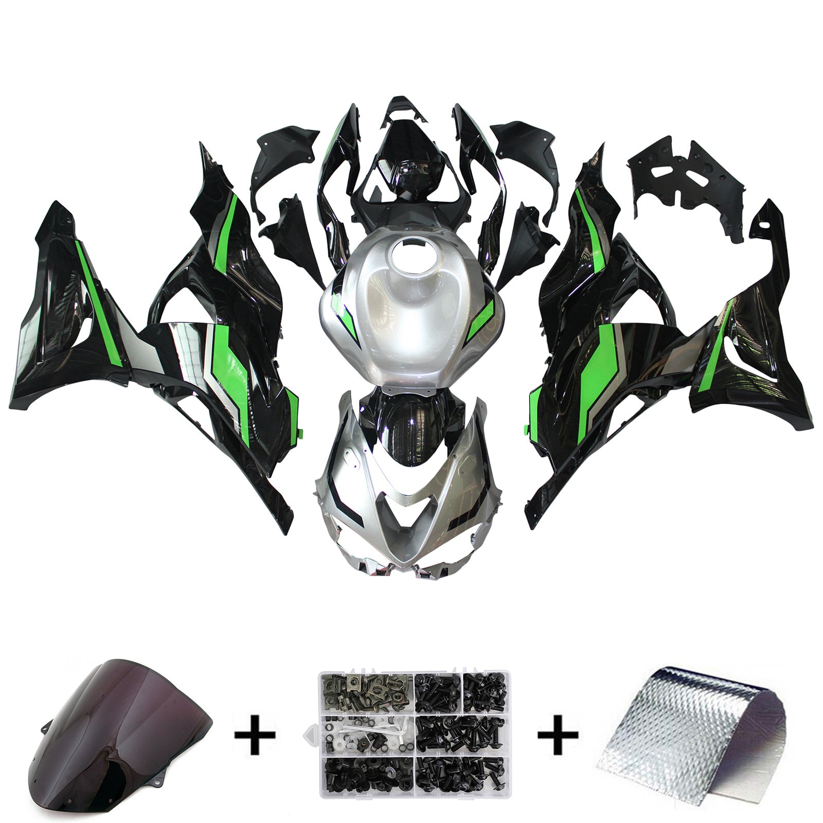 2024-2025 KAWASAKI ZX-6R ZX6R KIT DE FAFORMAÇÃO DE INFEÇÃO ABS PLÁSTICA