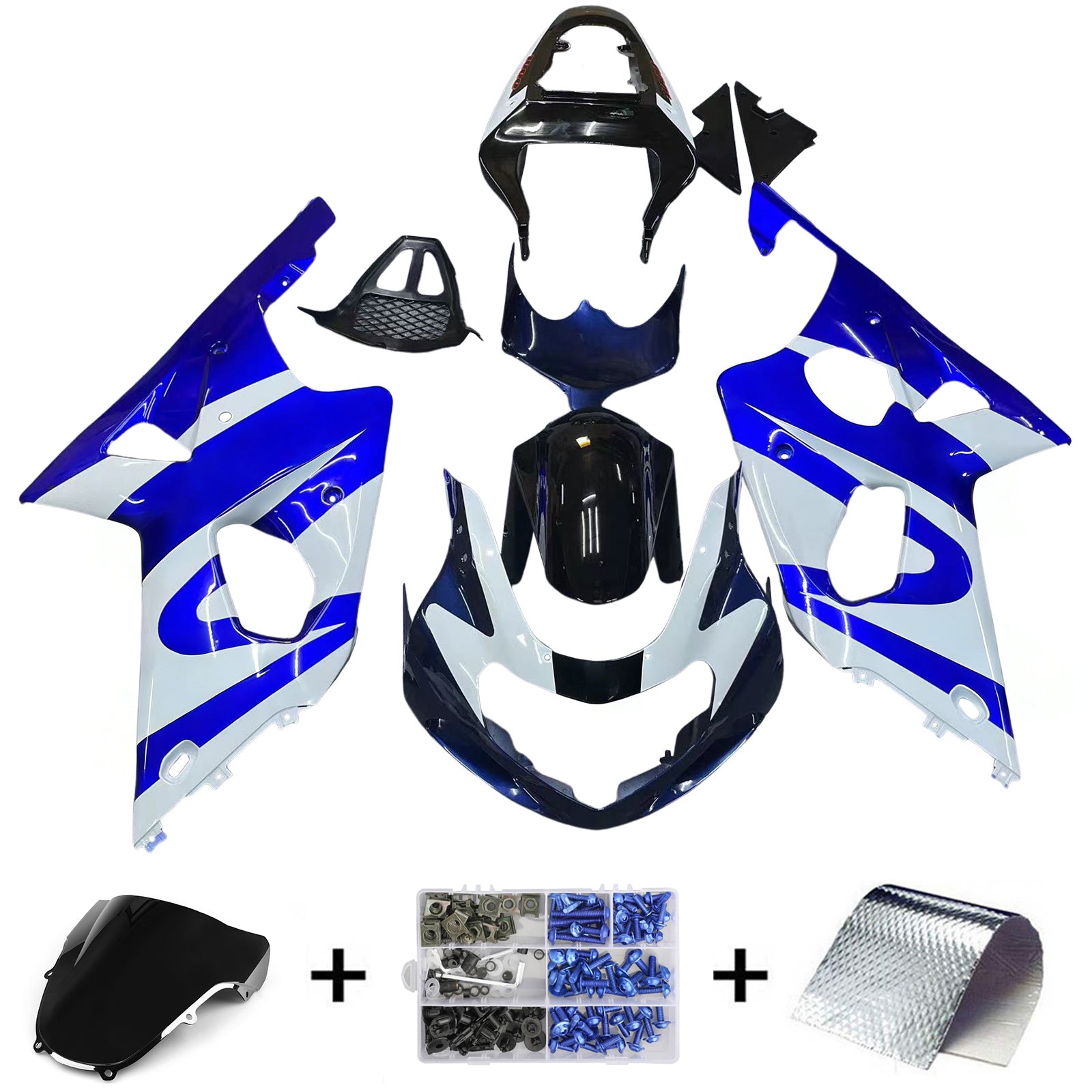 2000-2002 Suzuki GSXR 1000 Blue & Black GSXR Racing Fairings Generic