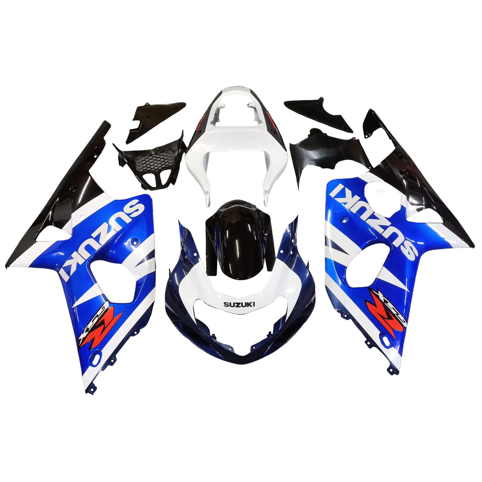 2000-2002 Suzuki GSXR 1000 Blue White Black GSXR Racing Fairings Generic